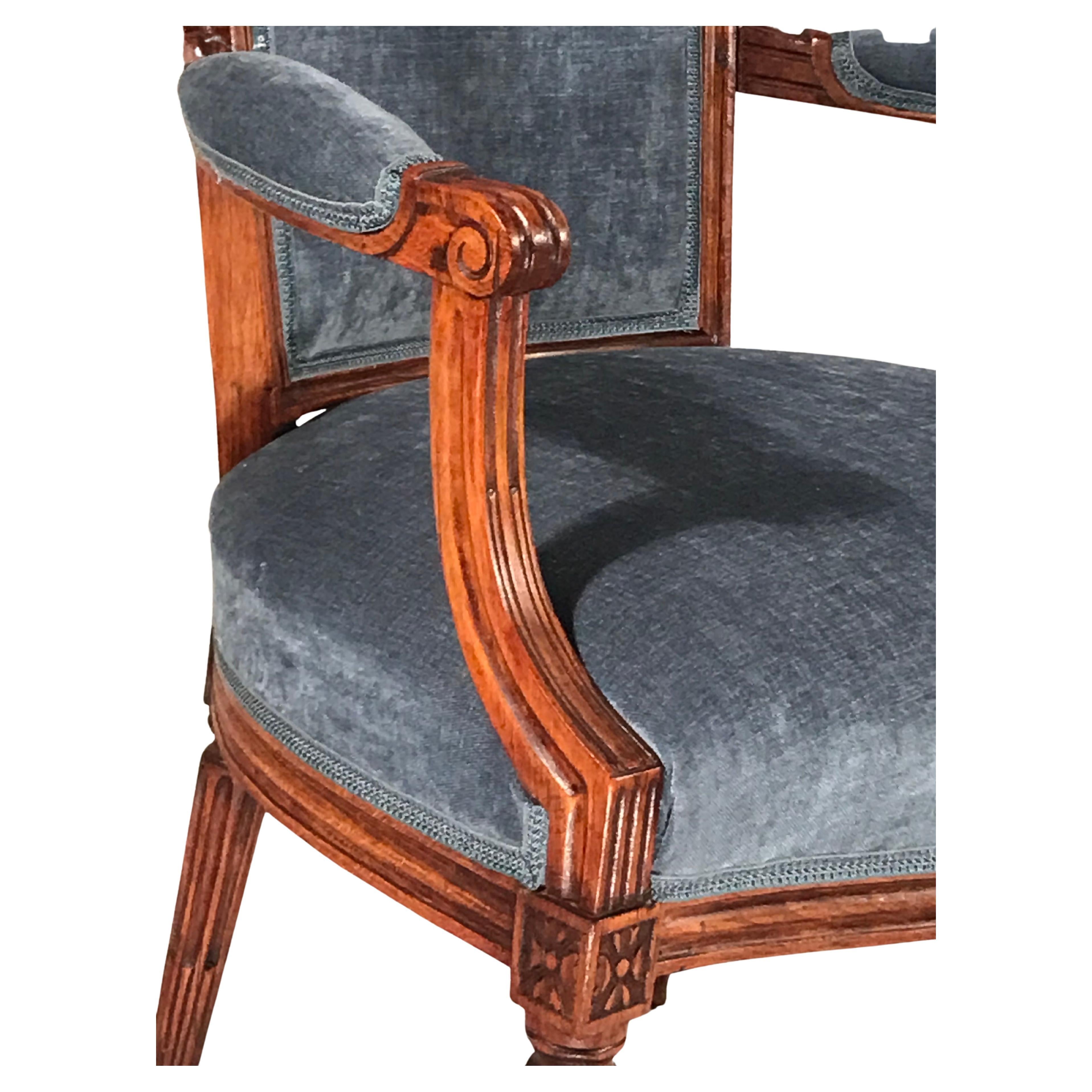 Late 18th Century Original Pair of Louis XVI Armchairs, France, 1780