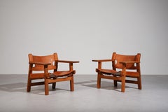 Original Pair of Lounge Chairs by Børge Mogensen for Fredericia, Denmark 1960s