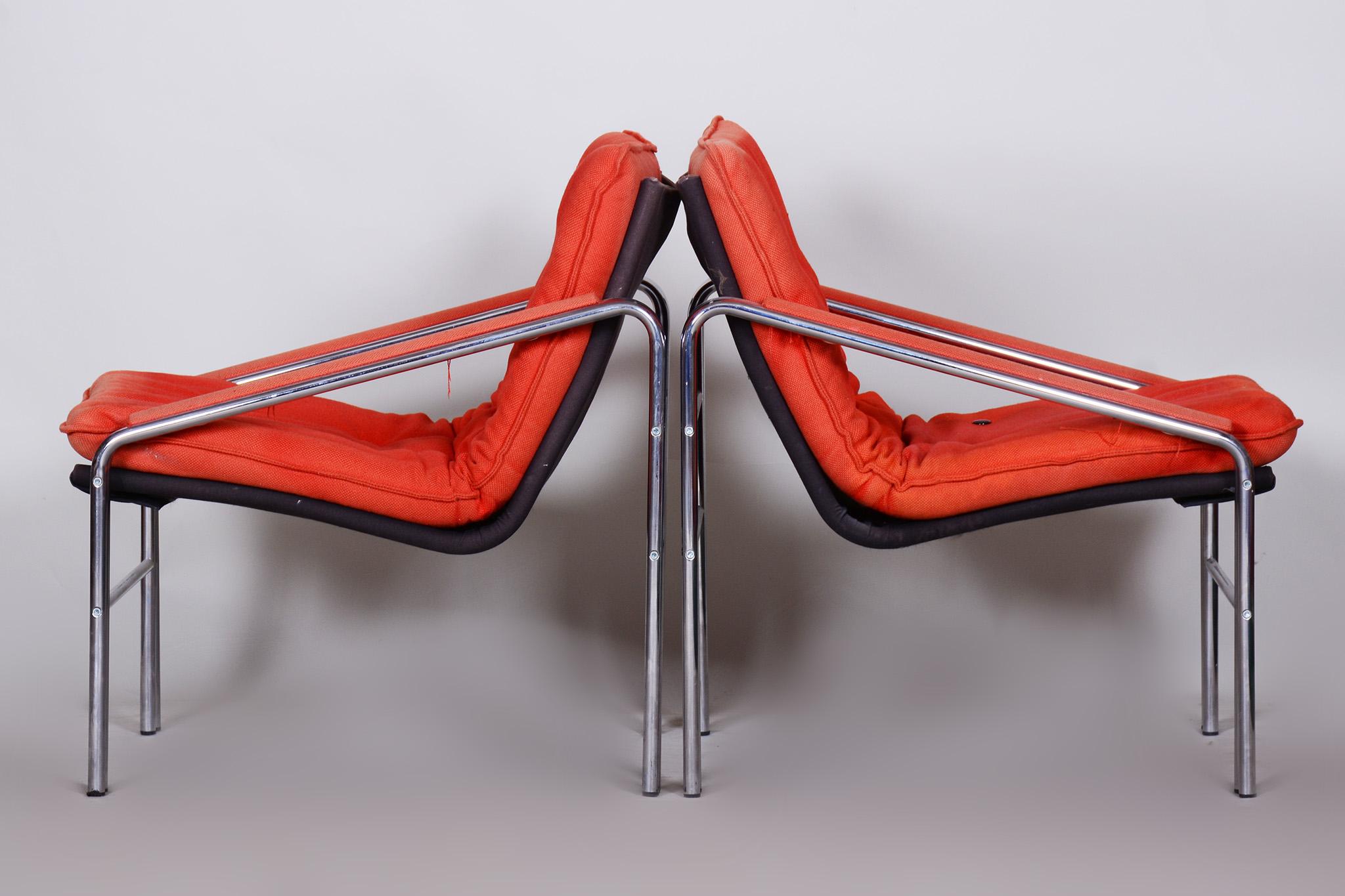 Mid-Century Modern Paire de fauteuils originaux du milieu du siècle, très bien conservés, République tchèque, années 1960 en vente