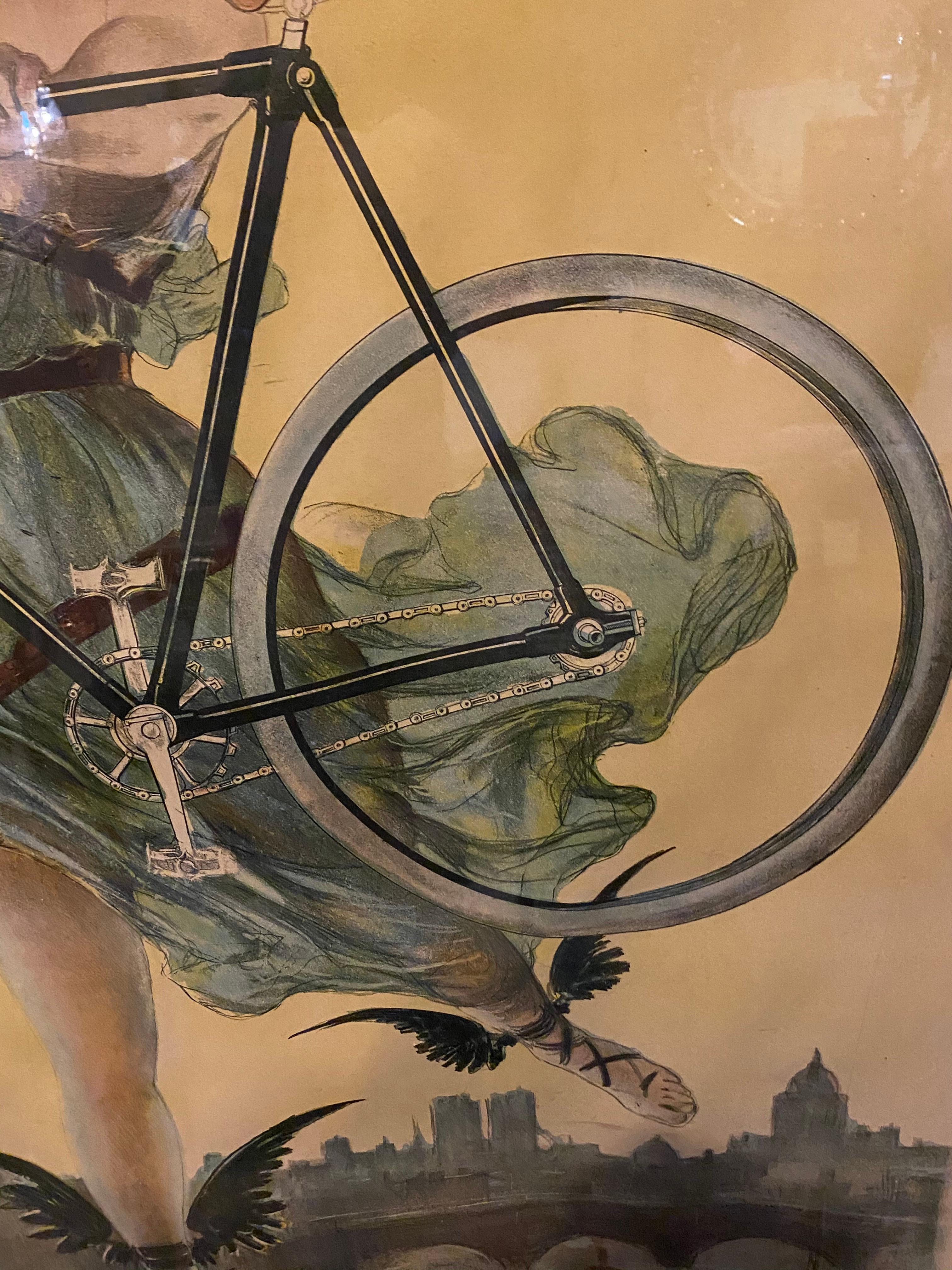 Original Pal Poster Cycles Clement Paris by Pneu Dunlop Framed 1