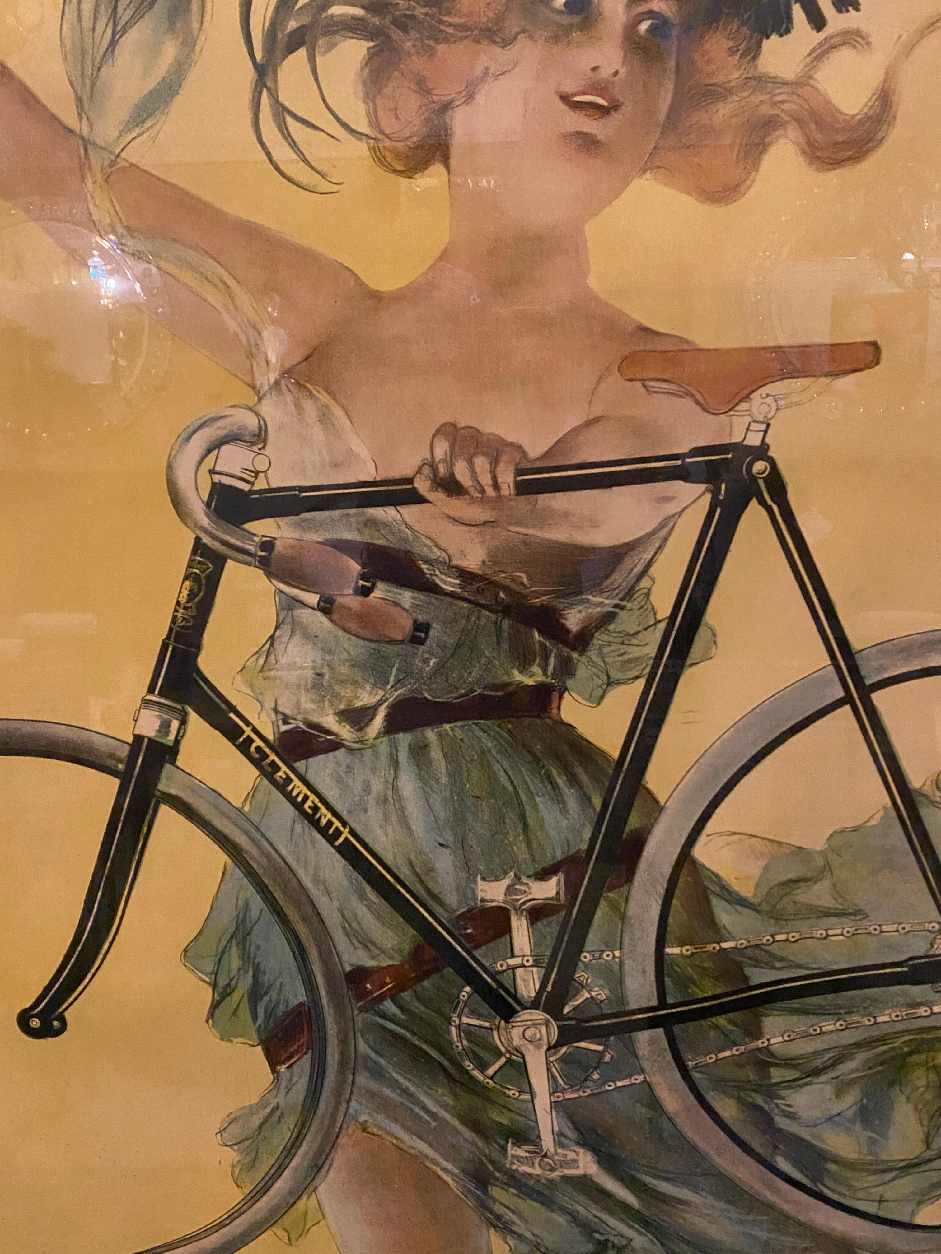 Original Pal Poster Cycles Clement Paris by Pneu Dunlop Framed 1