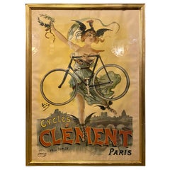 Original Pal Poster Cycles Clement Paris by Pneu Dunlop Framed