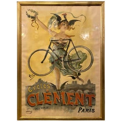 Original Pal Poster Cycles Clement Paris by Pneu Dunlop Framed