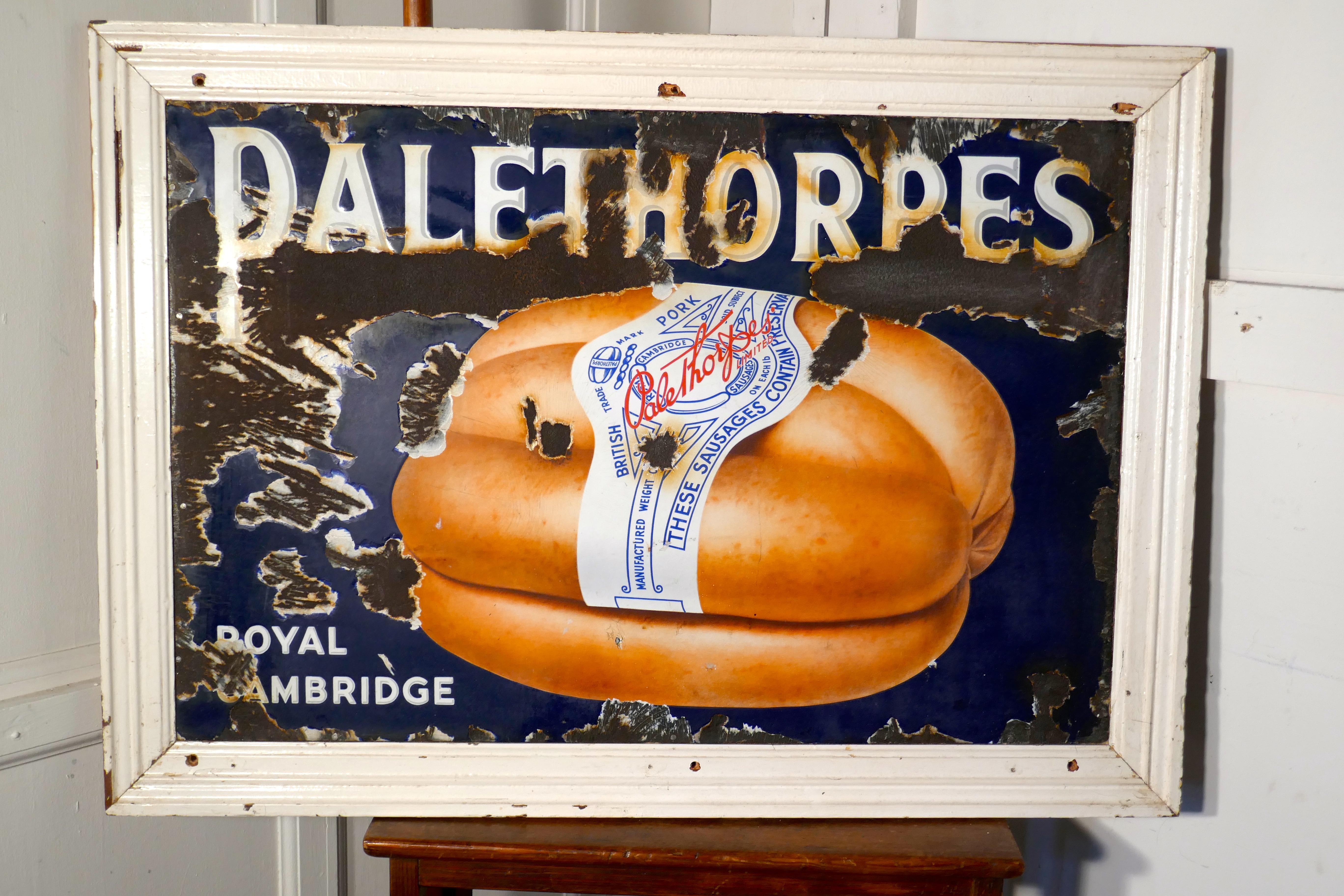 20th Century Original Palethorps Enamel Sausage Sign