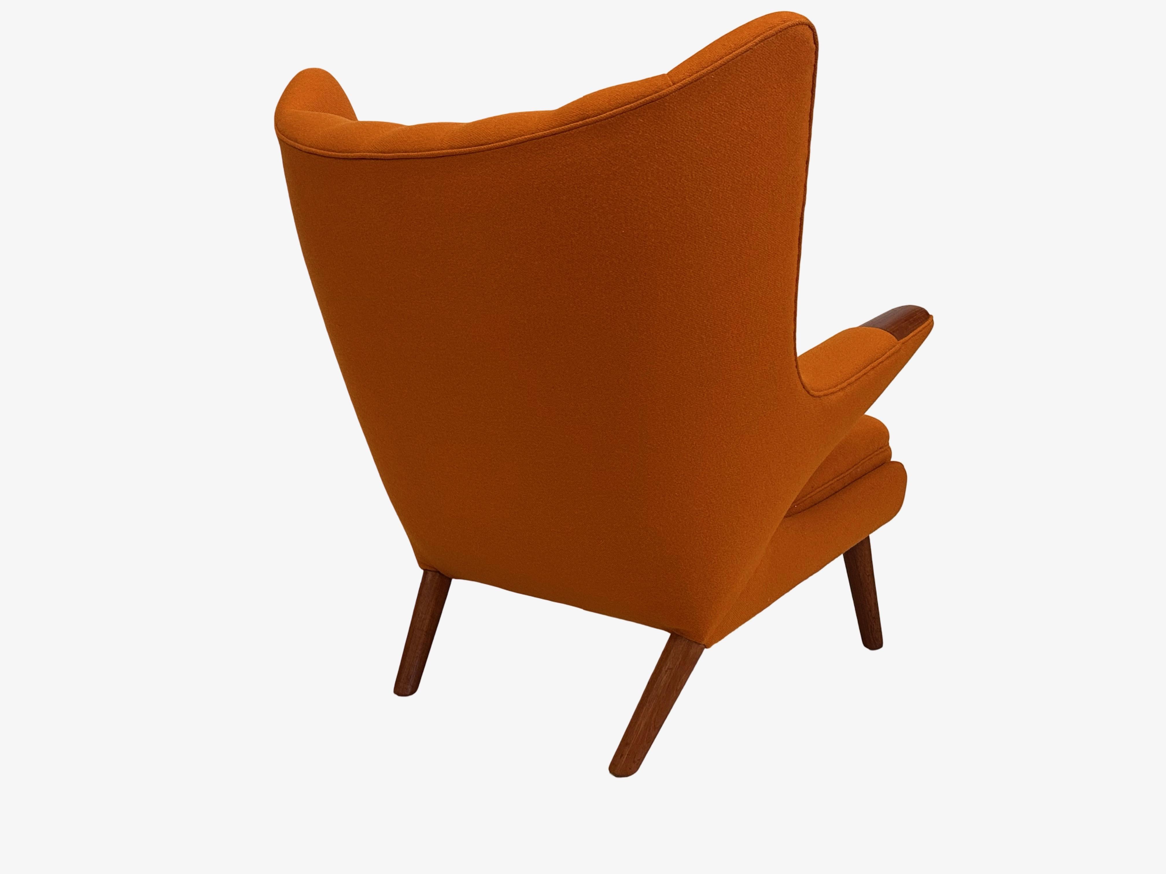 Metà XX secolo Sedia papabear originale di Hans Jørgen Wegner, Danimarca. in vendita