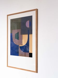 Abstract Art Canvas, Paper Collage, 50x70cm by Soizic MENUT 2023