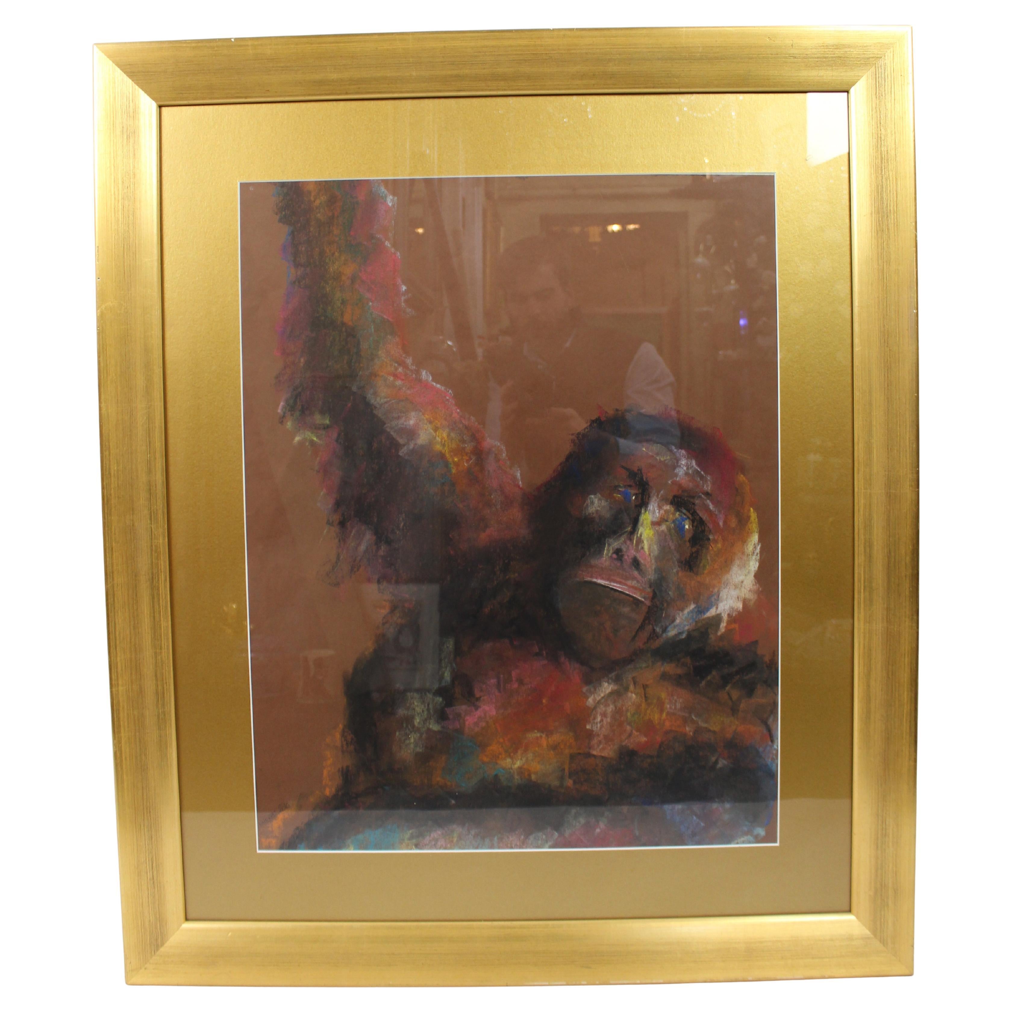 Pastel original "Gorila", firmado y fechado en 2016 en venta