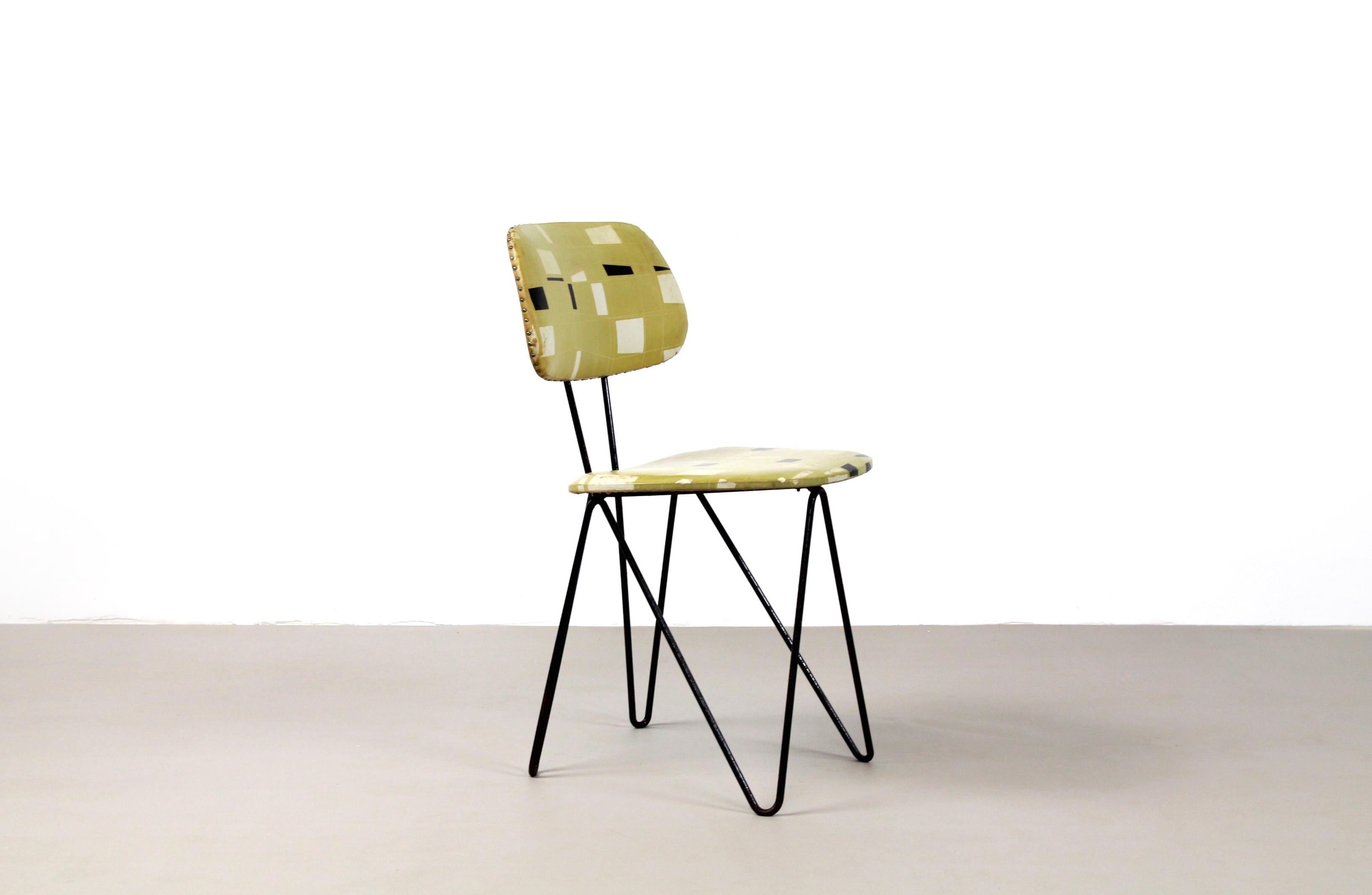 Mid-Century Modern Original Pastoe Dutch Minimalist SM01 Chair by Designer Cees Braakman, 1954