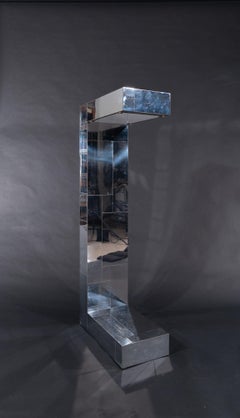 Original Paul Evan Cityscape Floor Lamp and Matching Floating Console Table