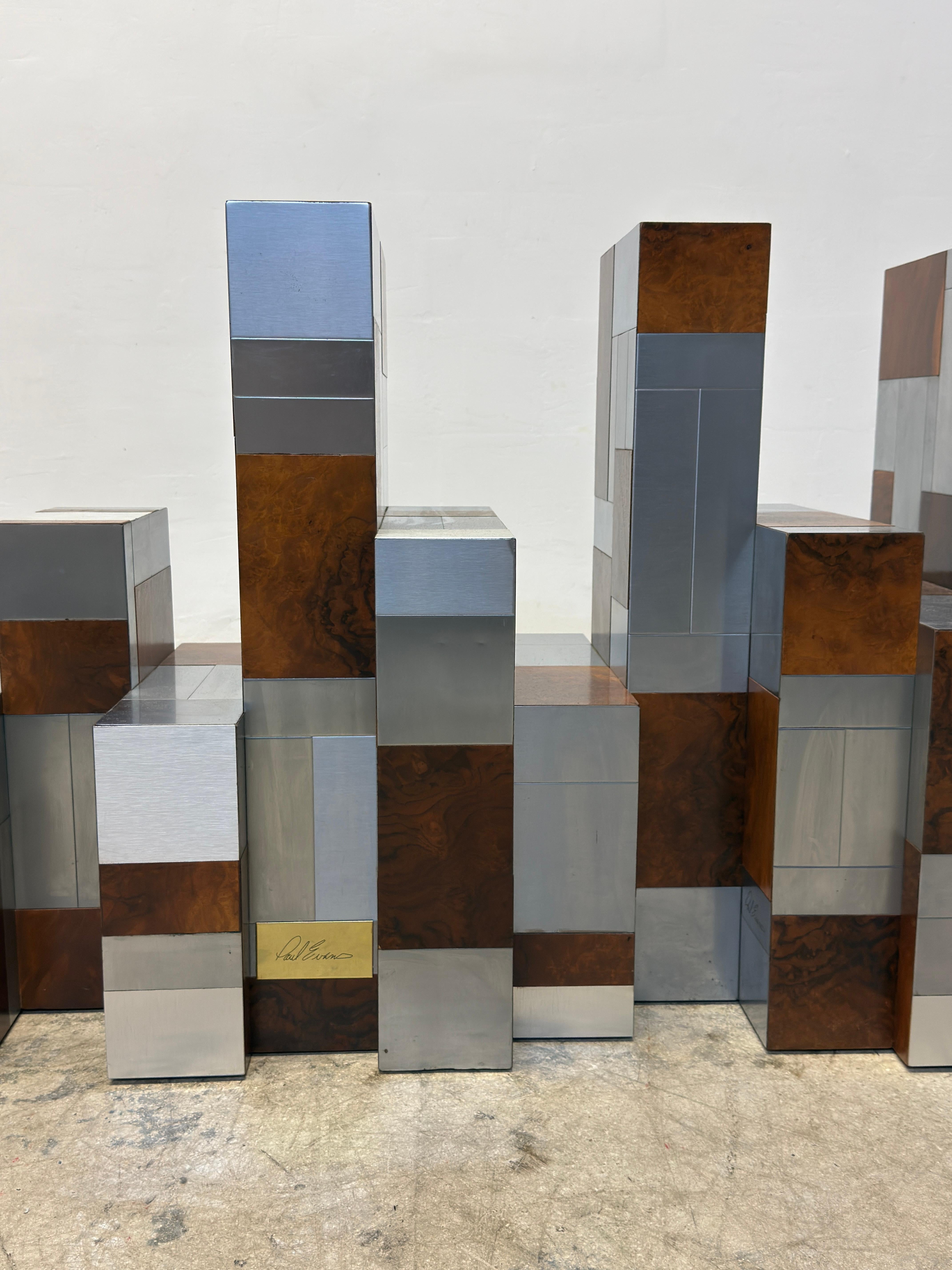 Table de salle à manger ou base de console originale Paul Evans Cityscape, années 1970 en vente 3