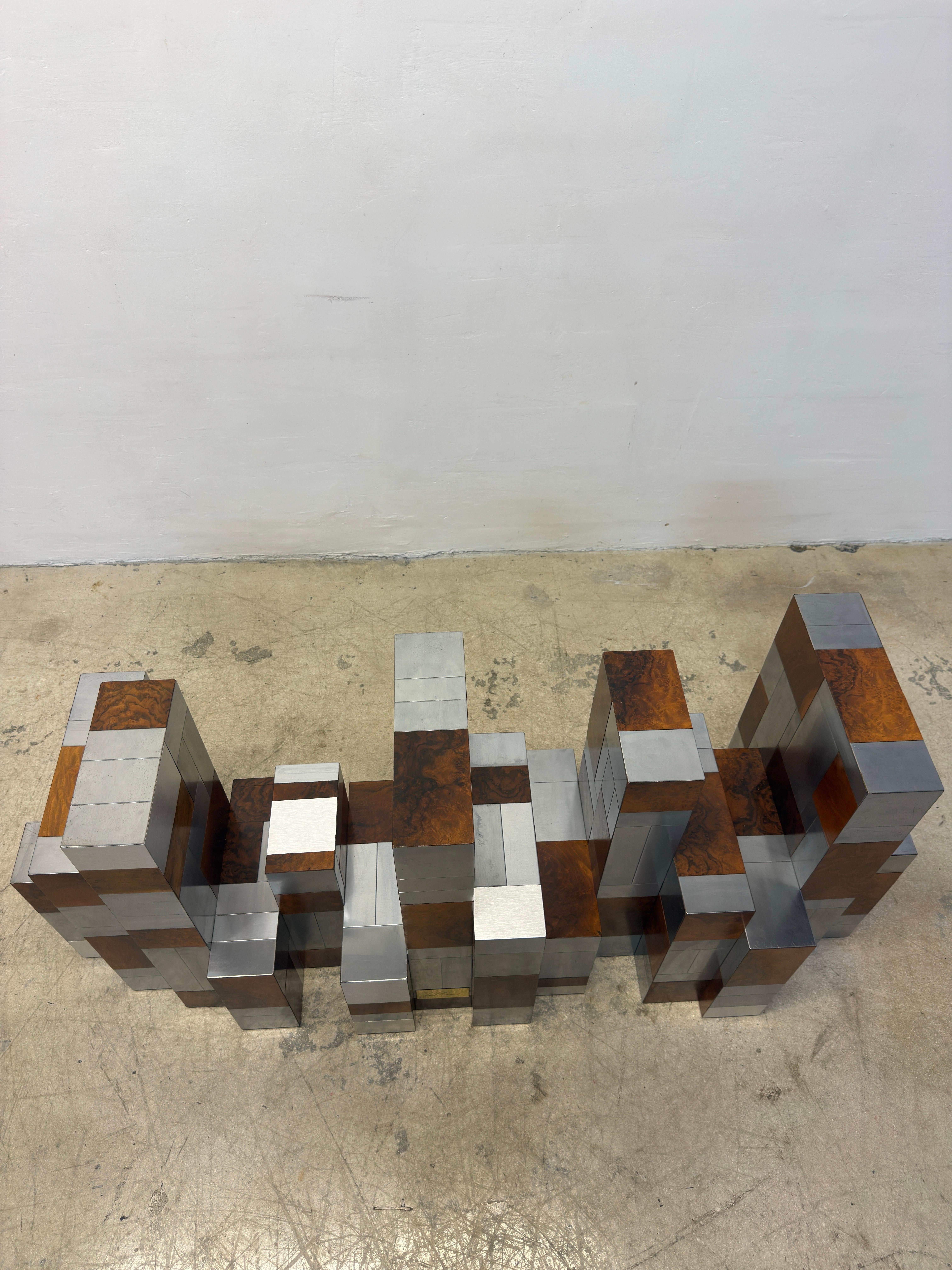 Table de salle à manger ou base de console originale Paul Evans Cityscape, années 1970 en vente 5