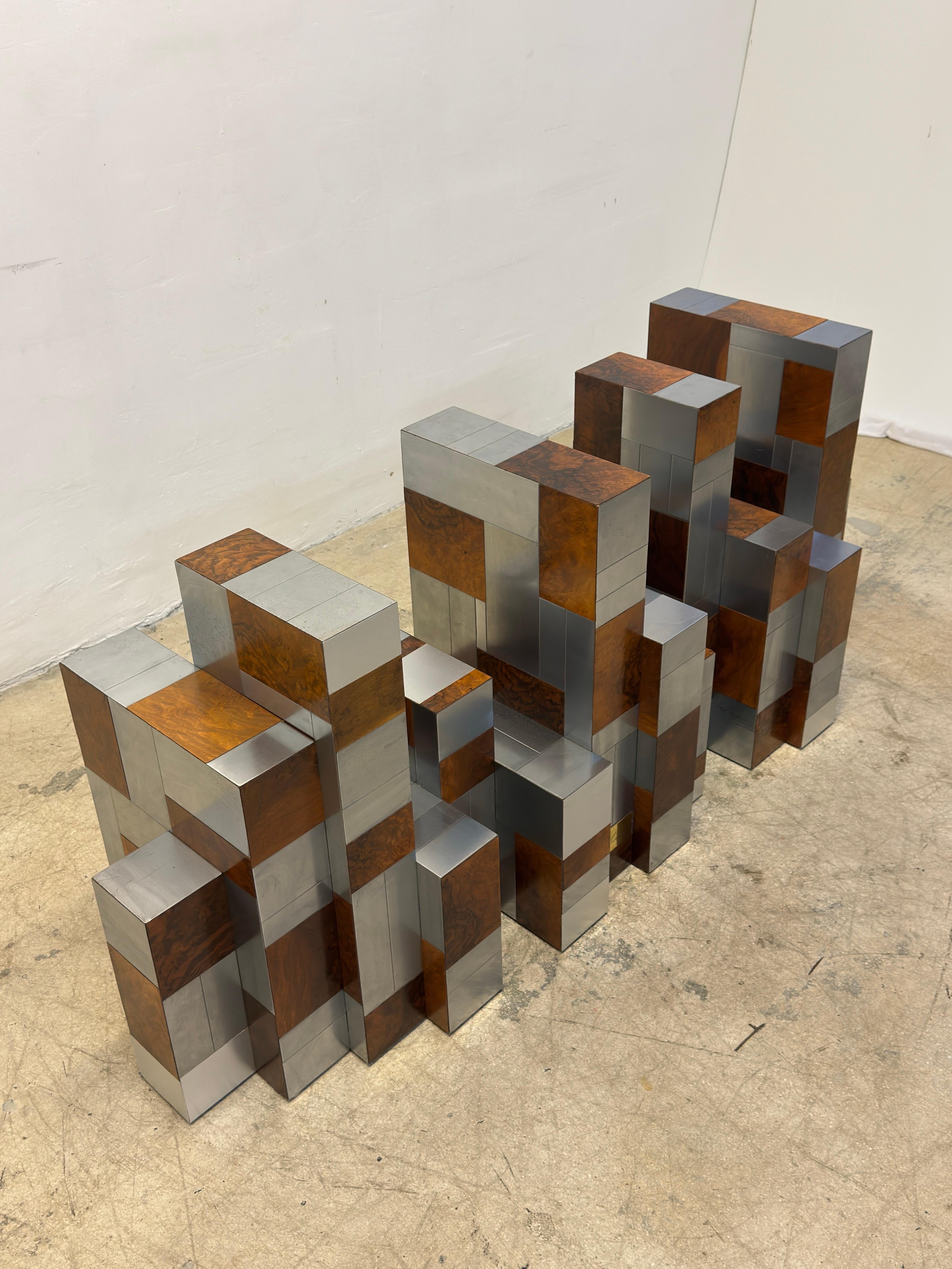 Table de salle à manger ou base de console originale Paul Evans Cityscape, années 1970 en vente 1