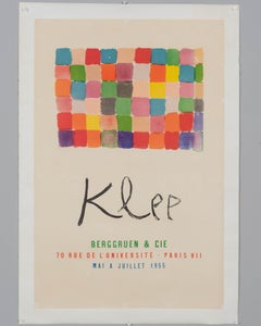Original Paul Klee Mid-Century Lithograph Exhibition Poster, 1955