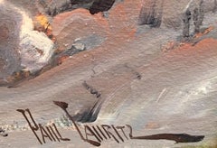 Original Paul Lauritz High Sierras Nine Lake Basin Early California Oil Painting