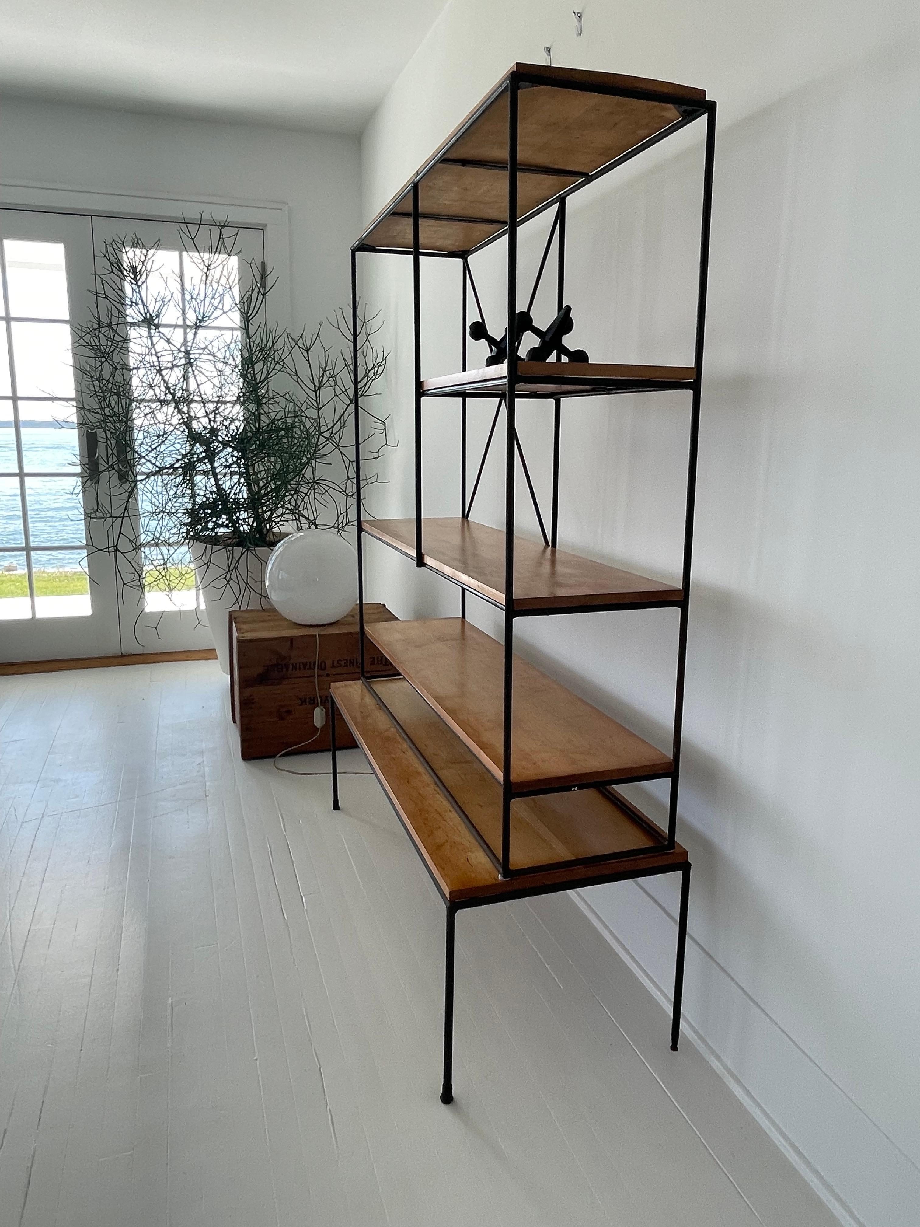 Mid-Century Modern Original Paul McCobb Bookcase/Etagere and Bench Set from the Planner Group For Sale