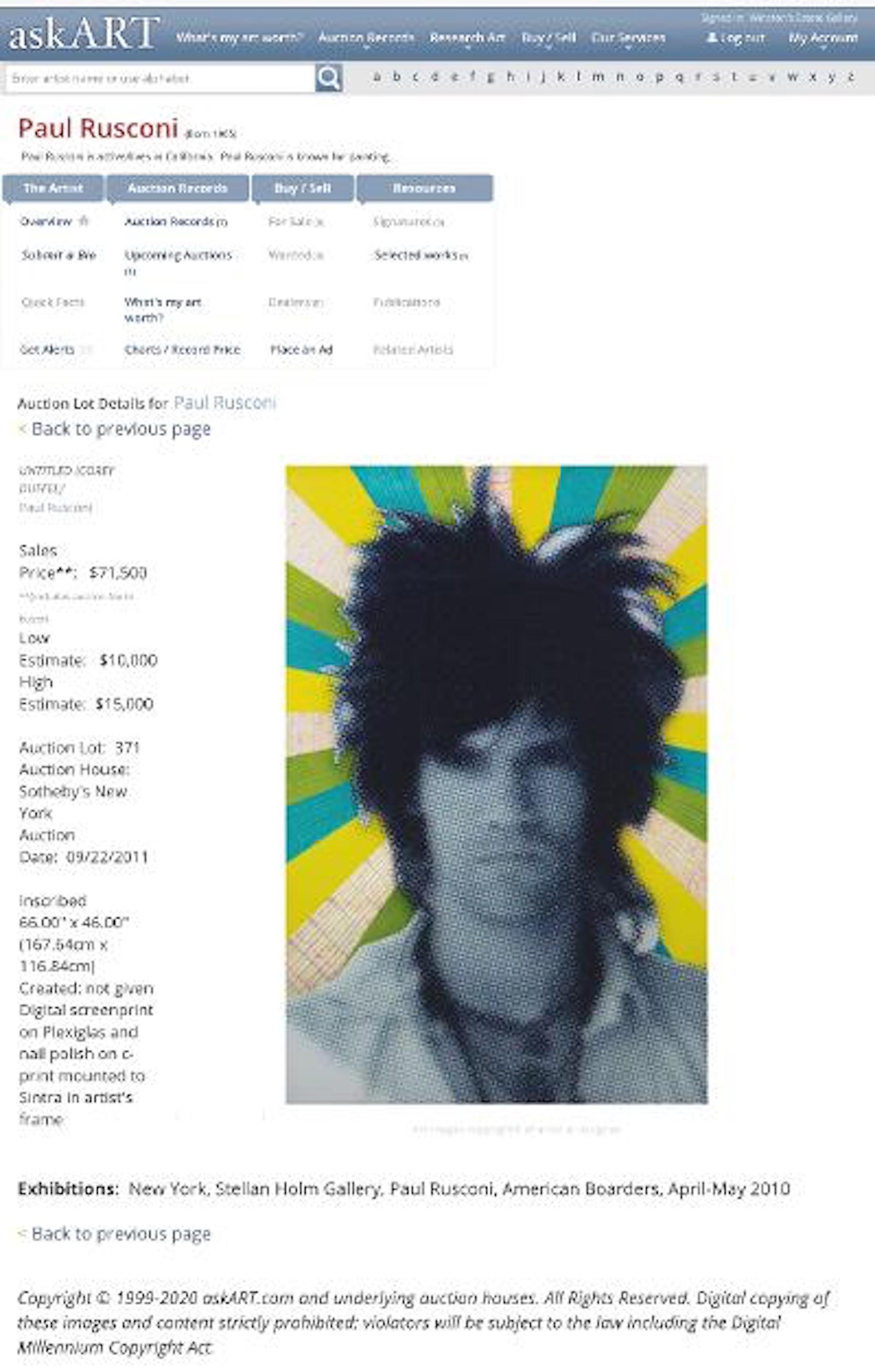 Modern Original Paul Rusconi Painting of Famous Pop-Culture Skateboarder, Paul Cardiel