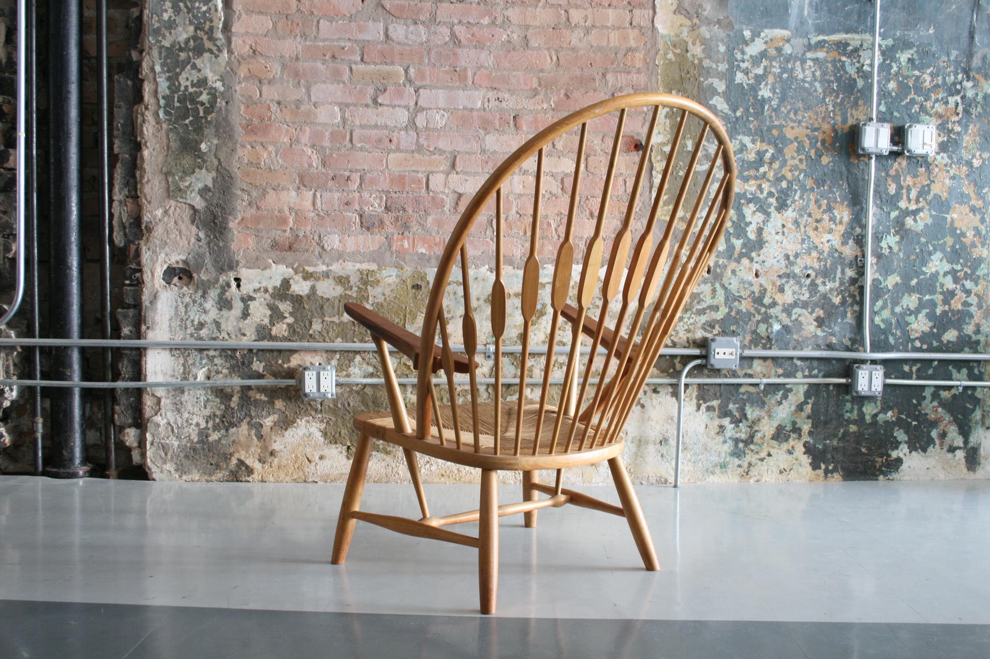 Danish Original Peacock Lounge Chair by Hans J Wegner for Johannes Hansen Denmark