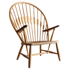 Original Peacock Lounge Chair by Hans J Wegner for Johannes Hansen Denmark