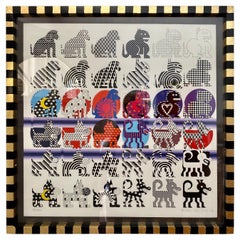 Original Pedro Friedeberg "Perritos" Serigraphy
