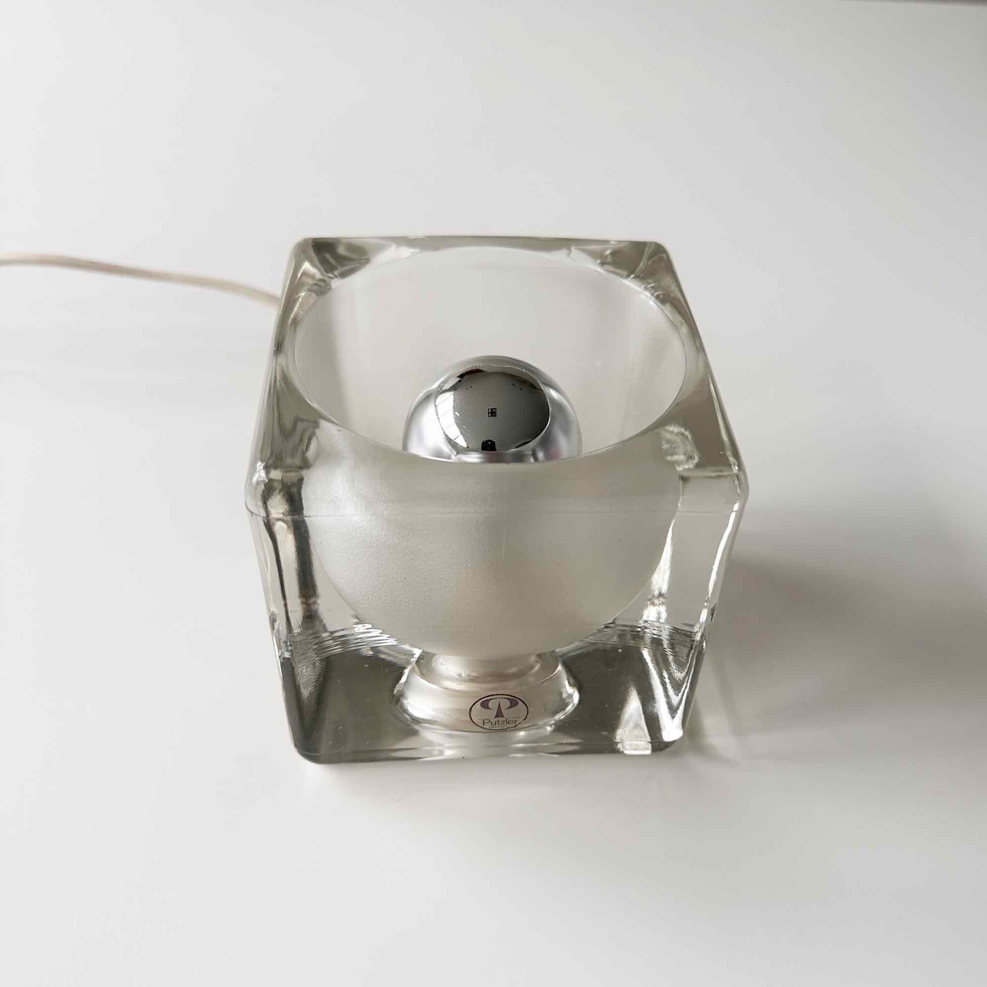 Original Peill + Putzler Ice Cube Lamp in Glass, Germany, 1970s For Sale 3