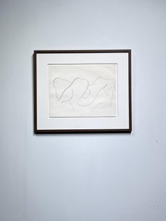 Disegno originale a penna di HARRY BERTOIA, “Bushes”, anni ’60