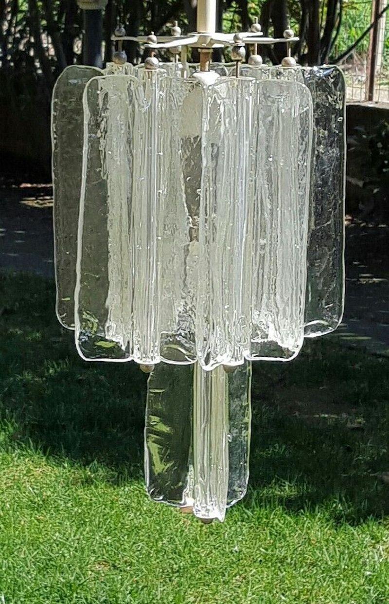 Original Pendant Lamp in Bark Glass Design Toni Zuccheri for Venini, 1960s In Good Condition In taranto, IT