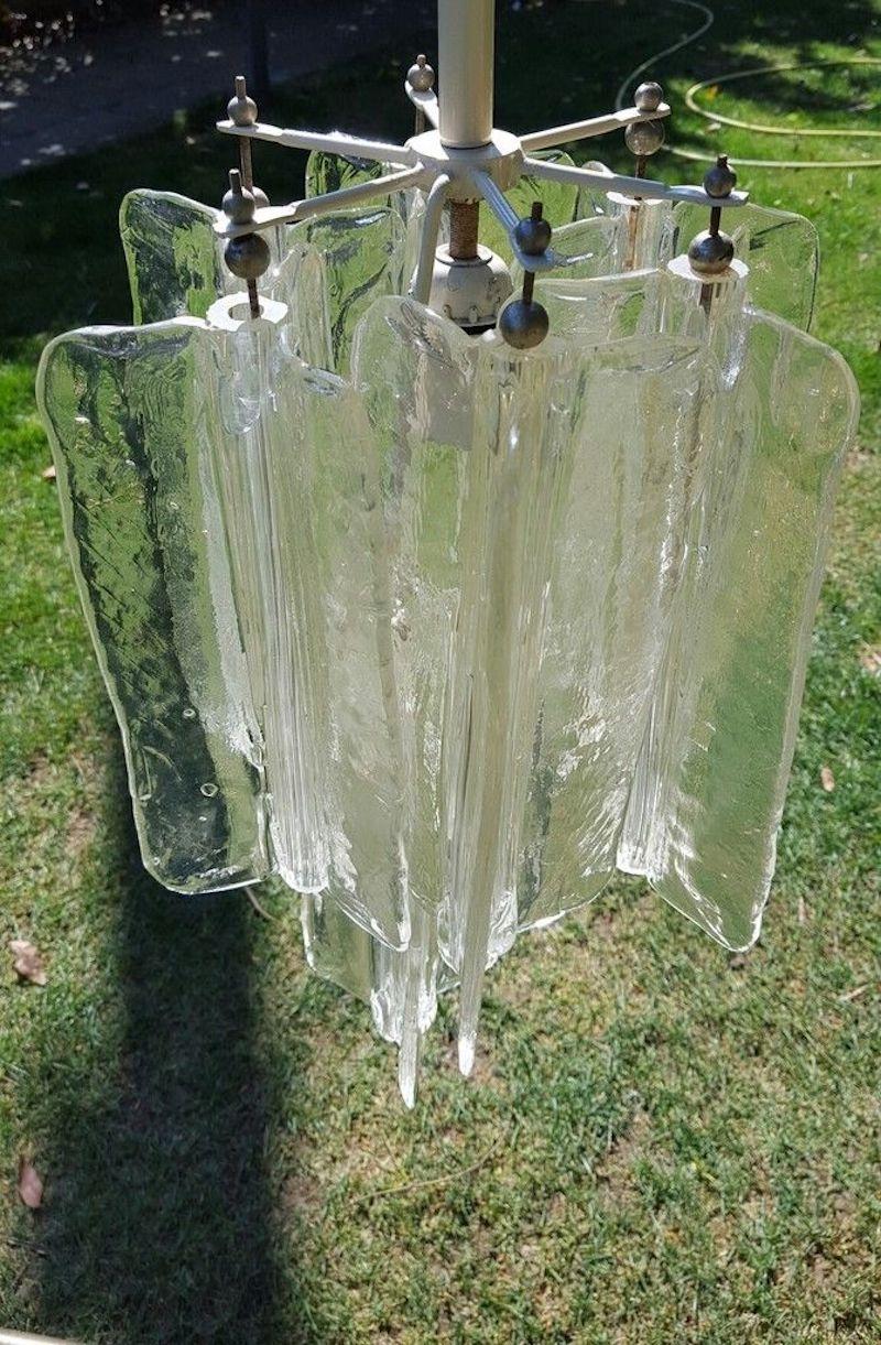 Original Pendant Lamp in Bark Glass Design Toni Zuccheri for Venini, 1960s 2