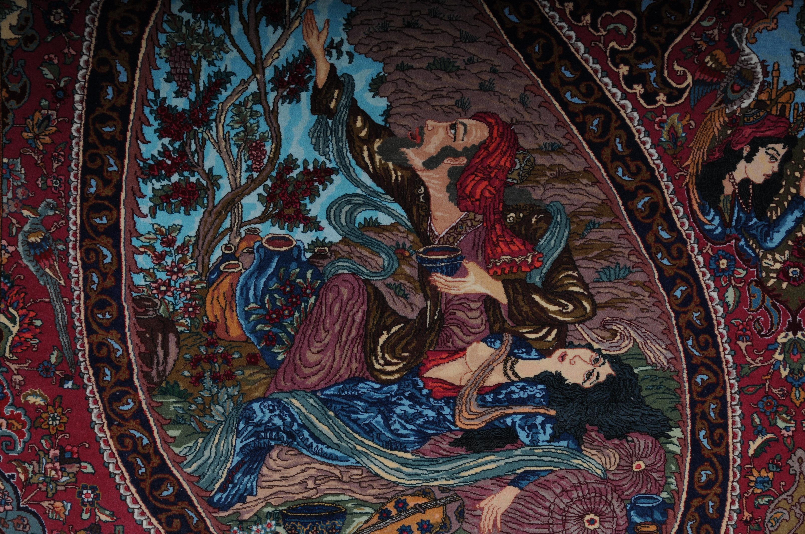 Original Persian Palace Carpet Tabriz Cork Wool with Silk 4