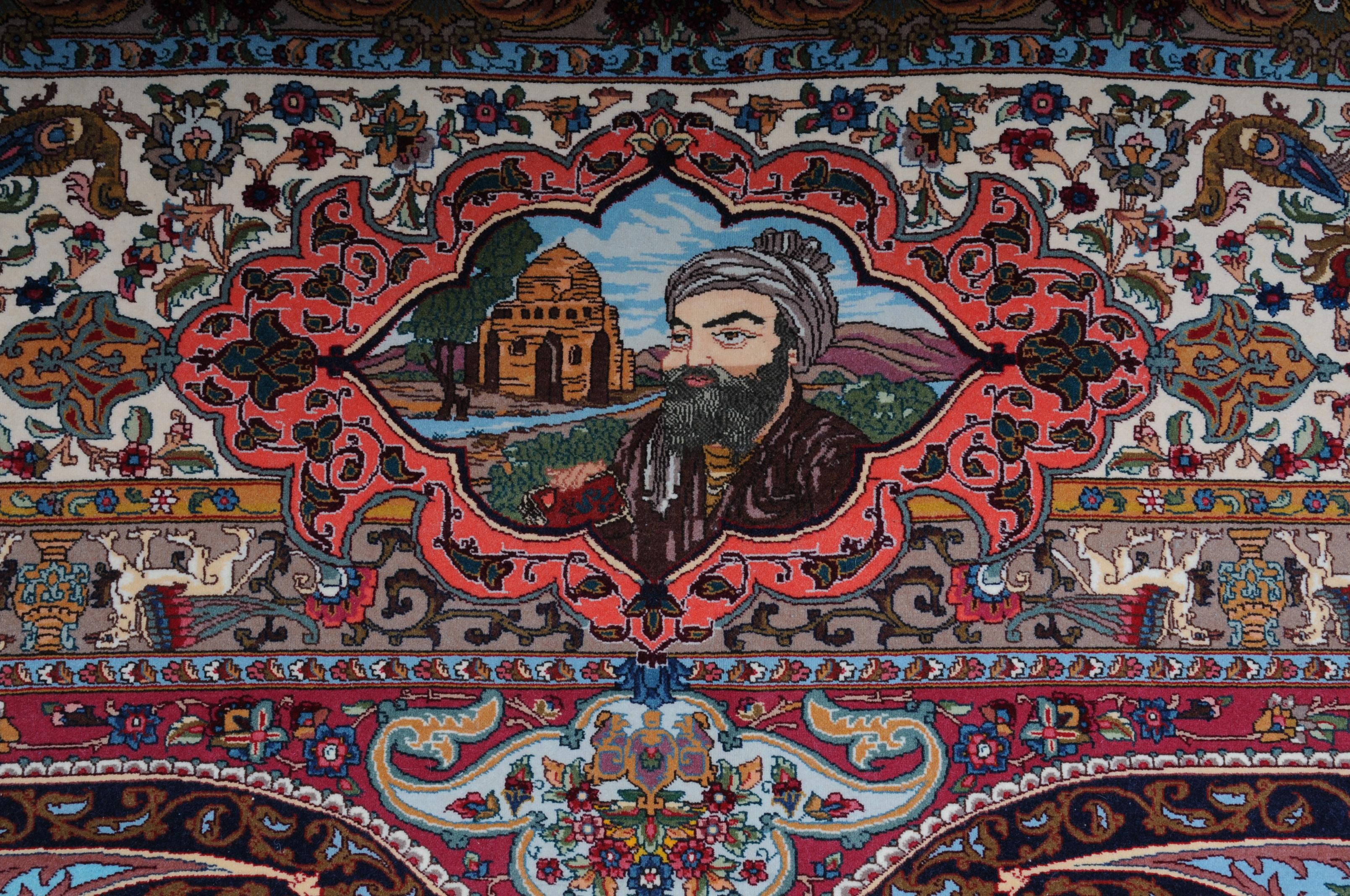 Original Persian Palace Carpet Tabriz Cork Wool with Silk 5