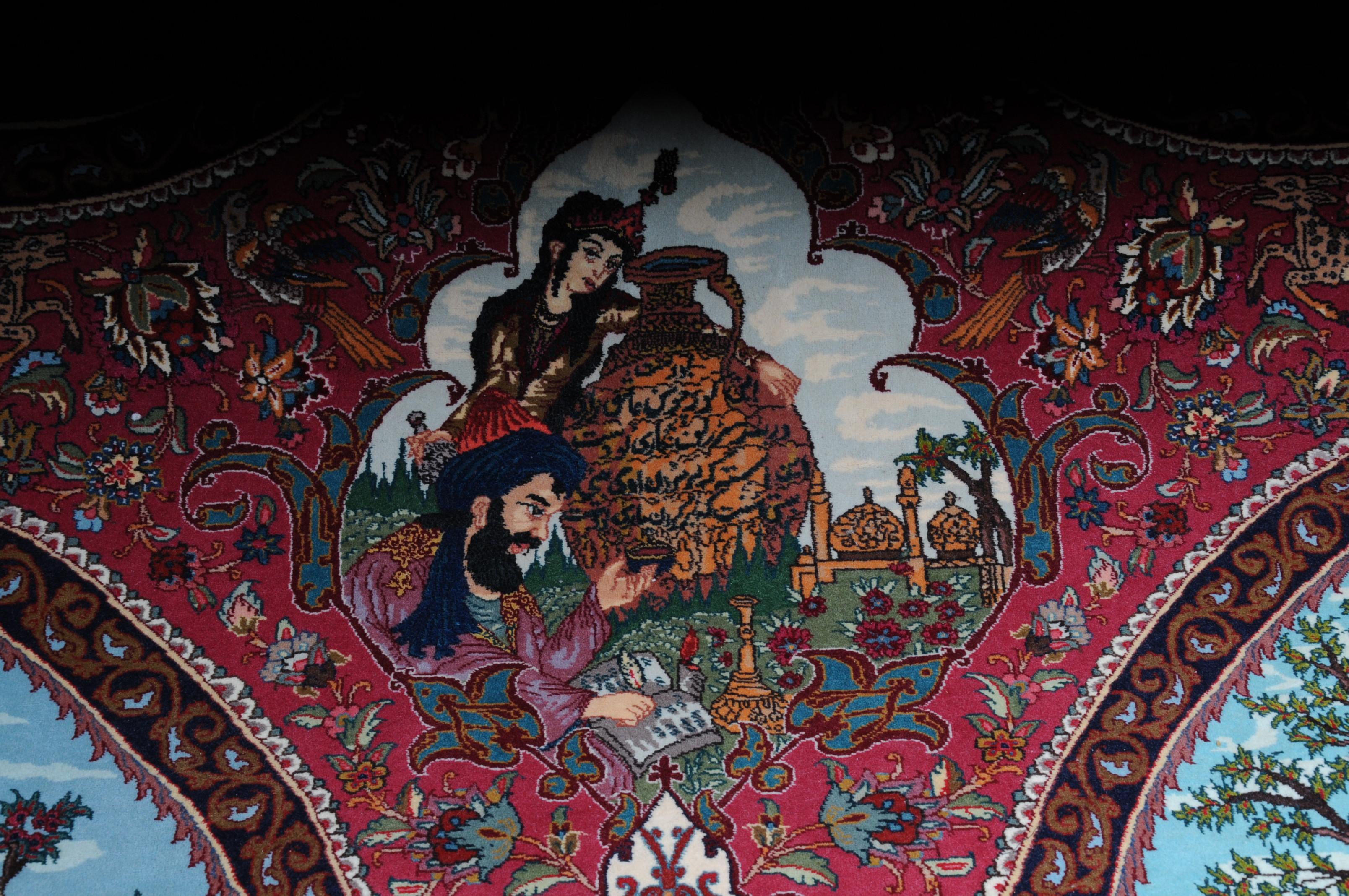 Original Persian Palace Carpet Tabriz Cork Wool with Silk 7