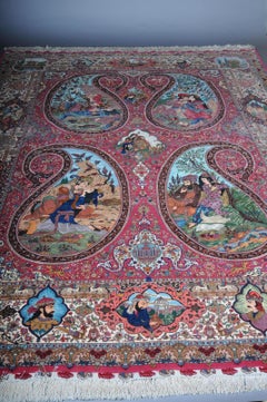 Original Persian Palace Carpet Tabriz Cork Wool with Silk