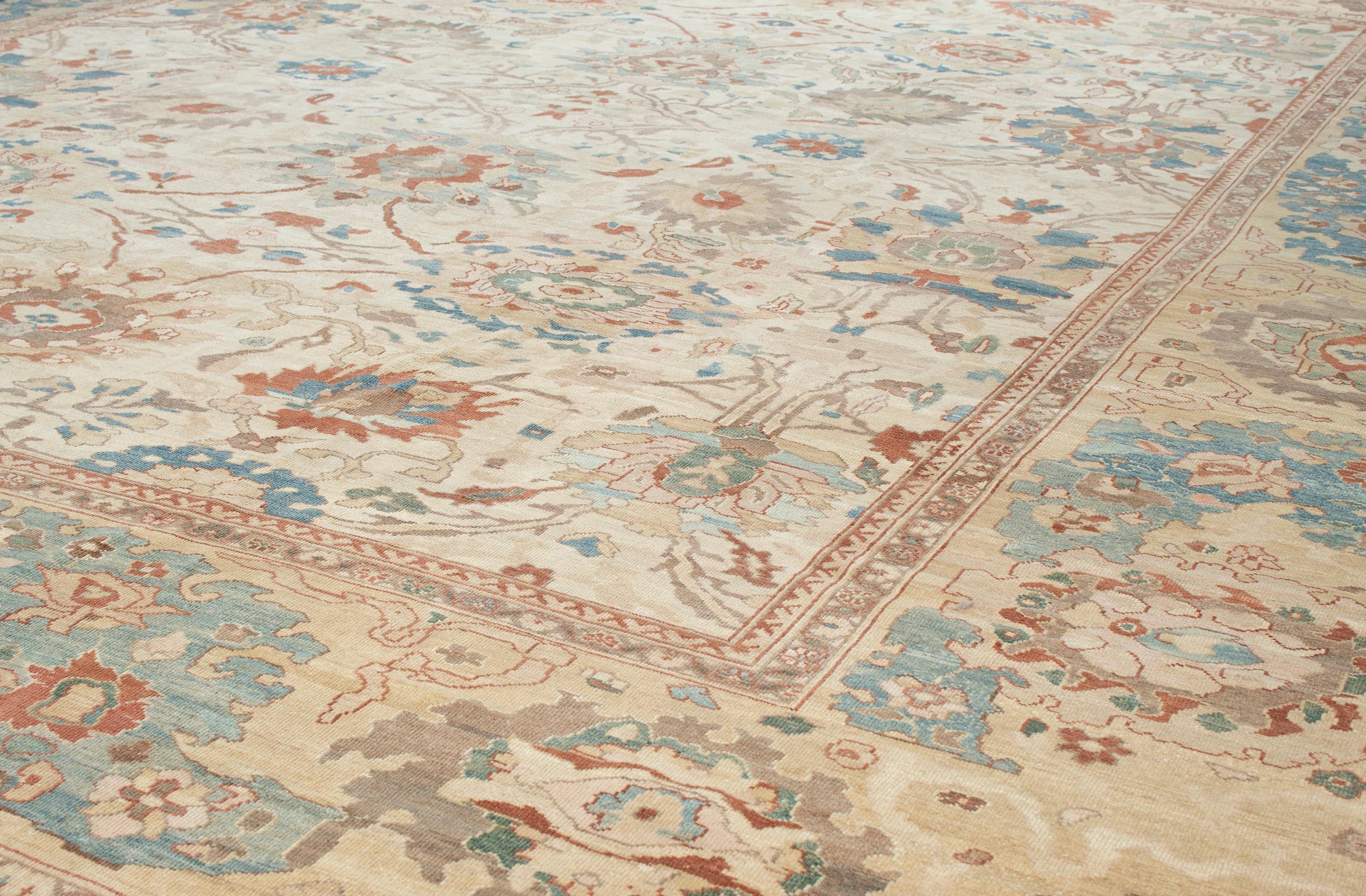 In 1875 the Anglo-Swiss company, Ziegler and Co., produced exquisite carpets in the Sultanabad region of western Persia. They married tradition with innovation by employing designers from New York and London to modify traditional designs to suit