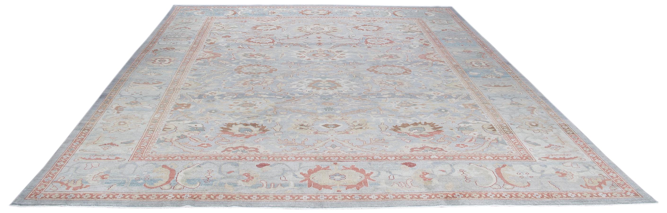 Hand-Knotted Original Persian Ziegler Sultanabad Rug For Sale