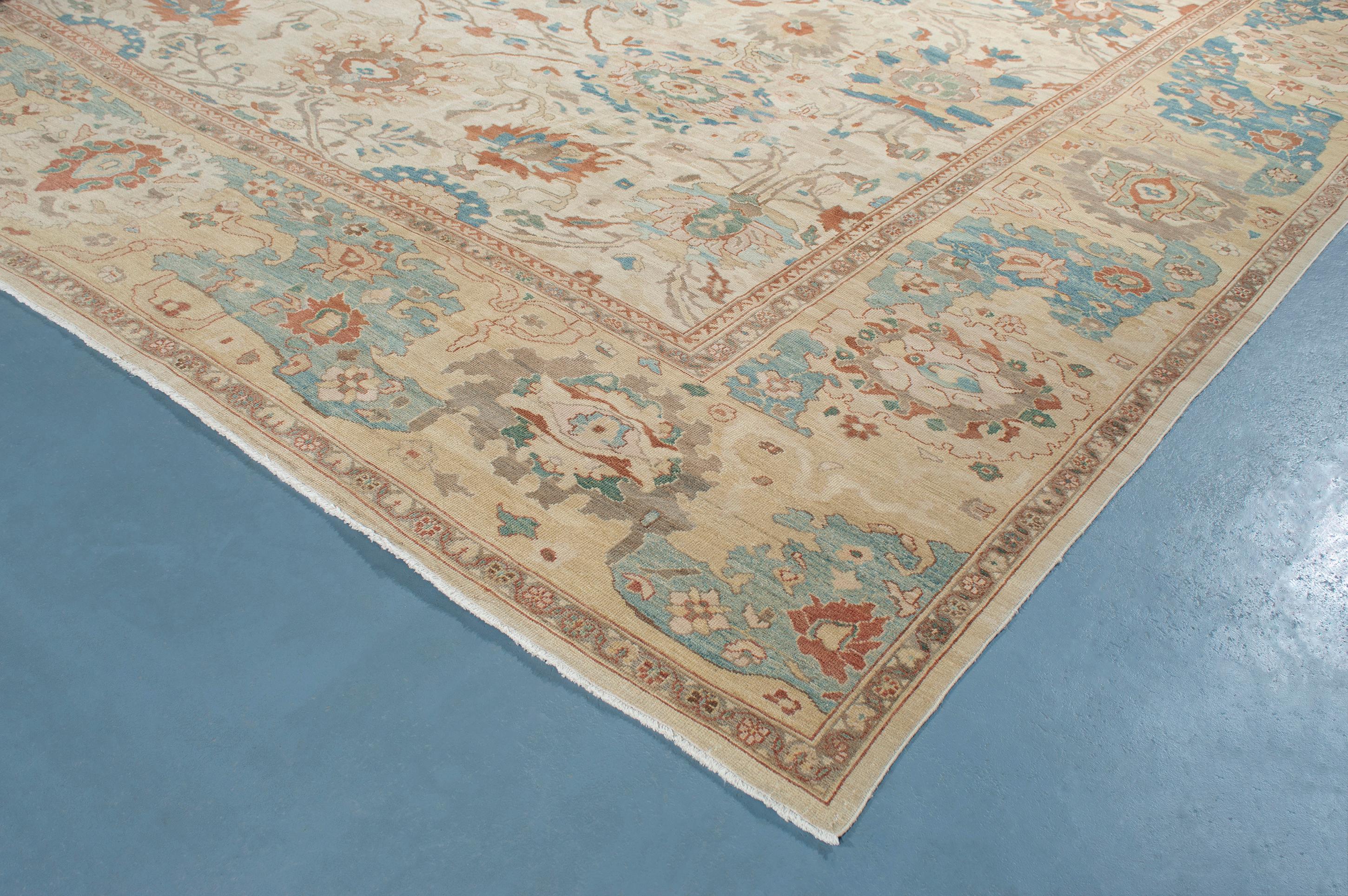 Wool Original Persian Ziegler Sultanabad Rug For Sale