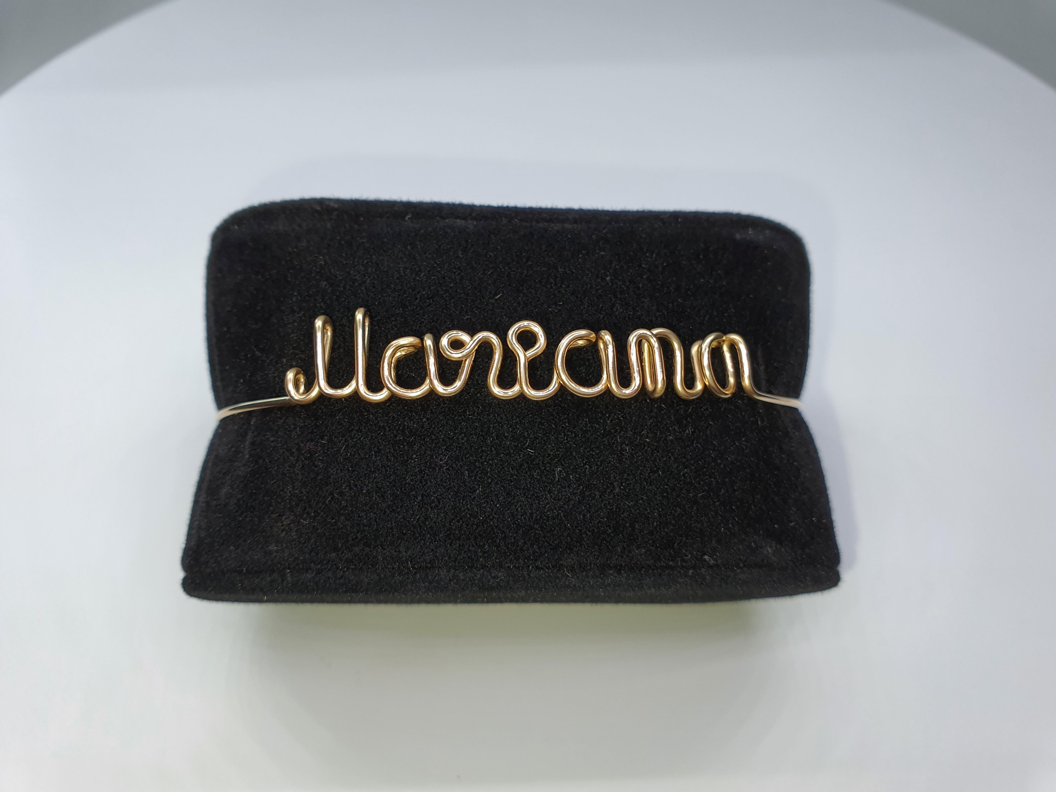 gold bangle with name