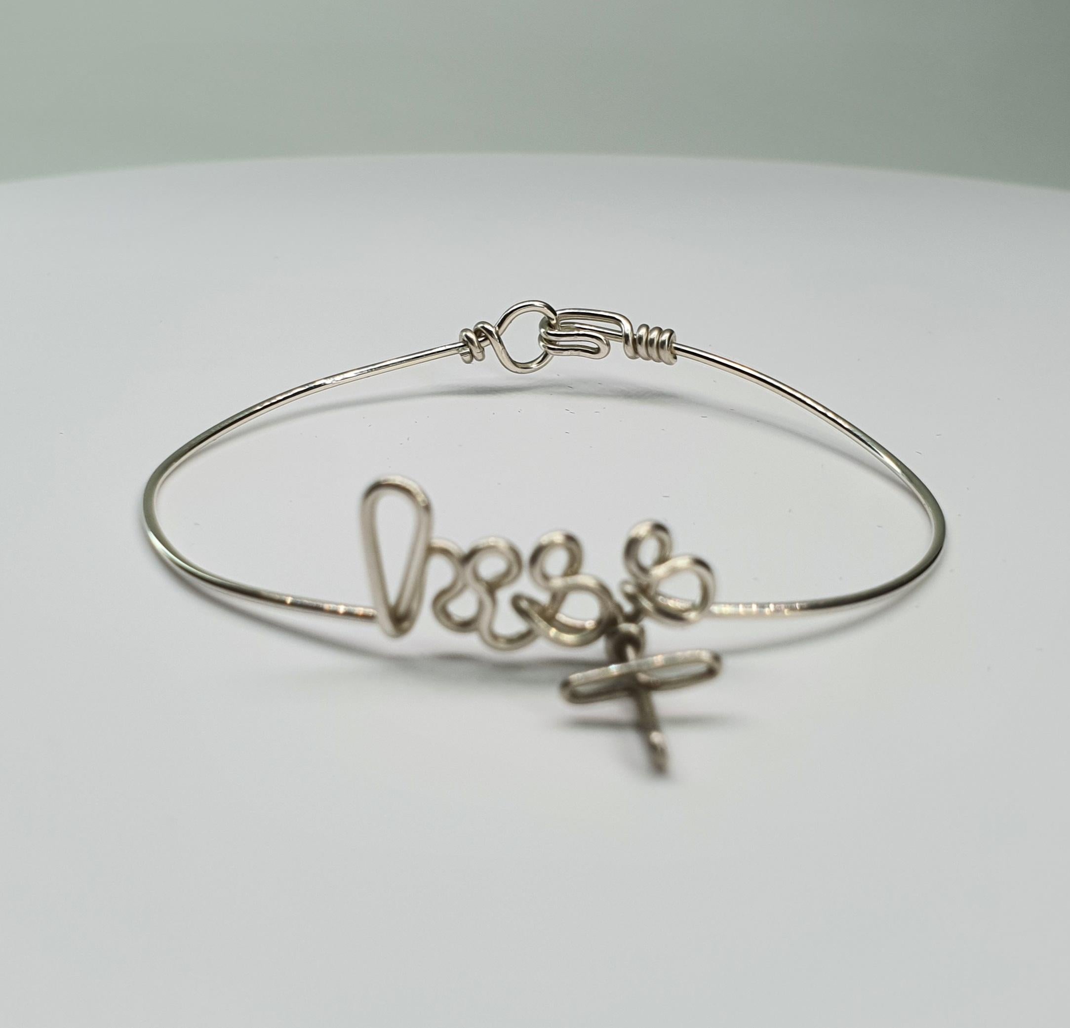 These personalized jewelry are made out of  sterling silver.
 Each piece is handcrafted.
So many feelings and emotions can be expressed in words!  Especially if they are presented in a beautiful jewelry form.
Our talented jeweler will be happy to