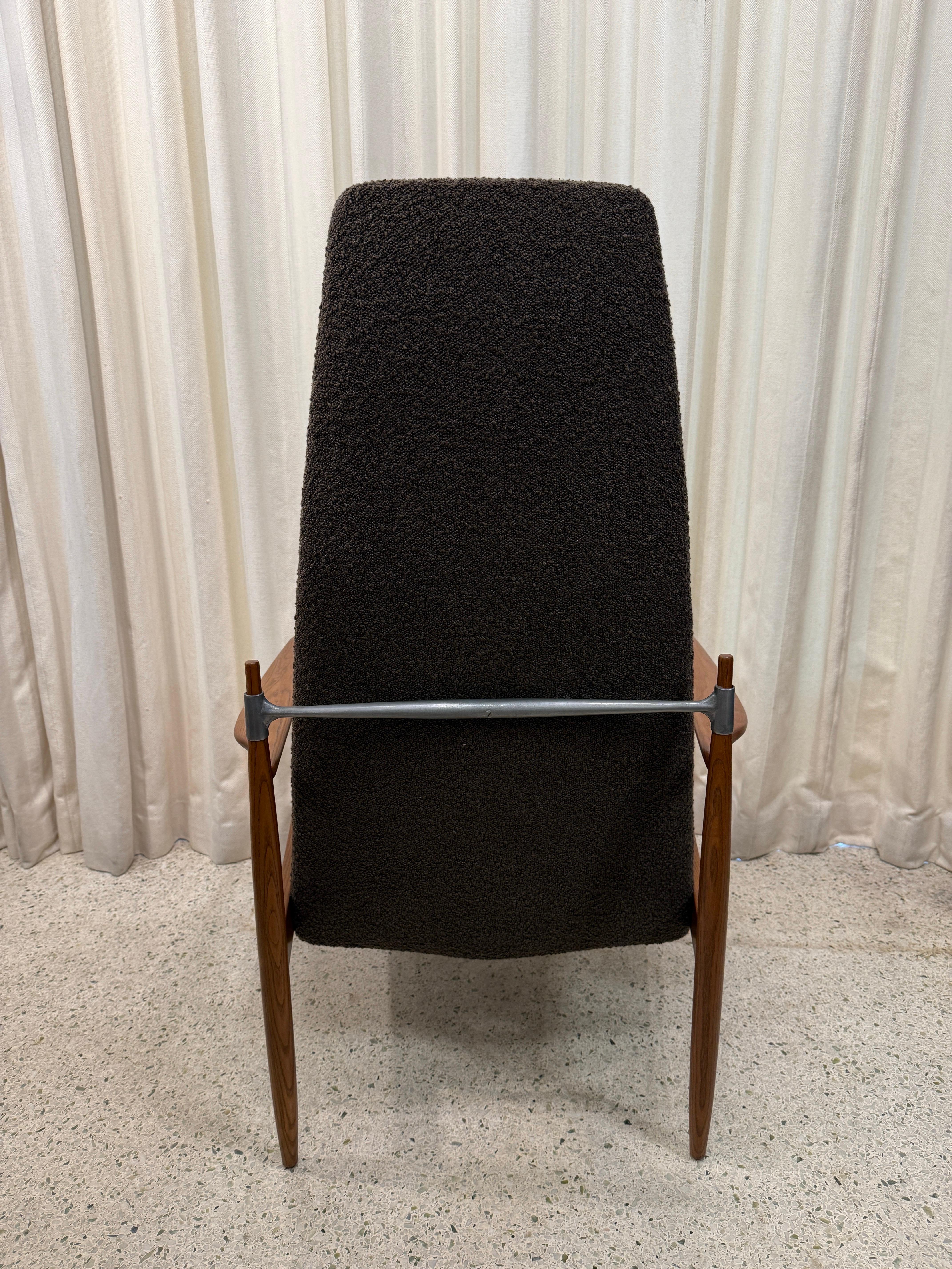 Mid-Century Modern Original Peter Hvidt Lounge Chair + Ottoman, Denmark 1960's