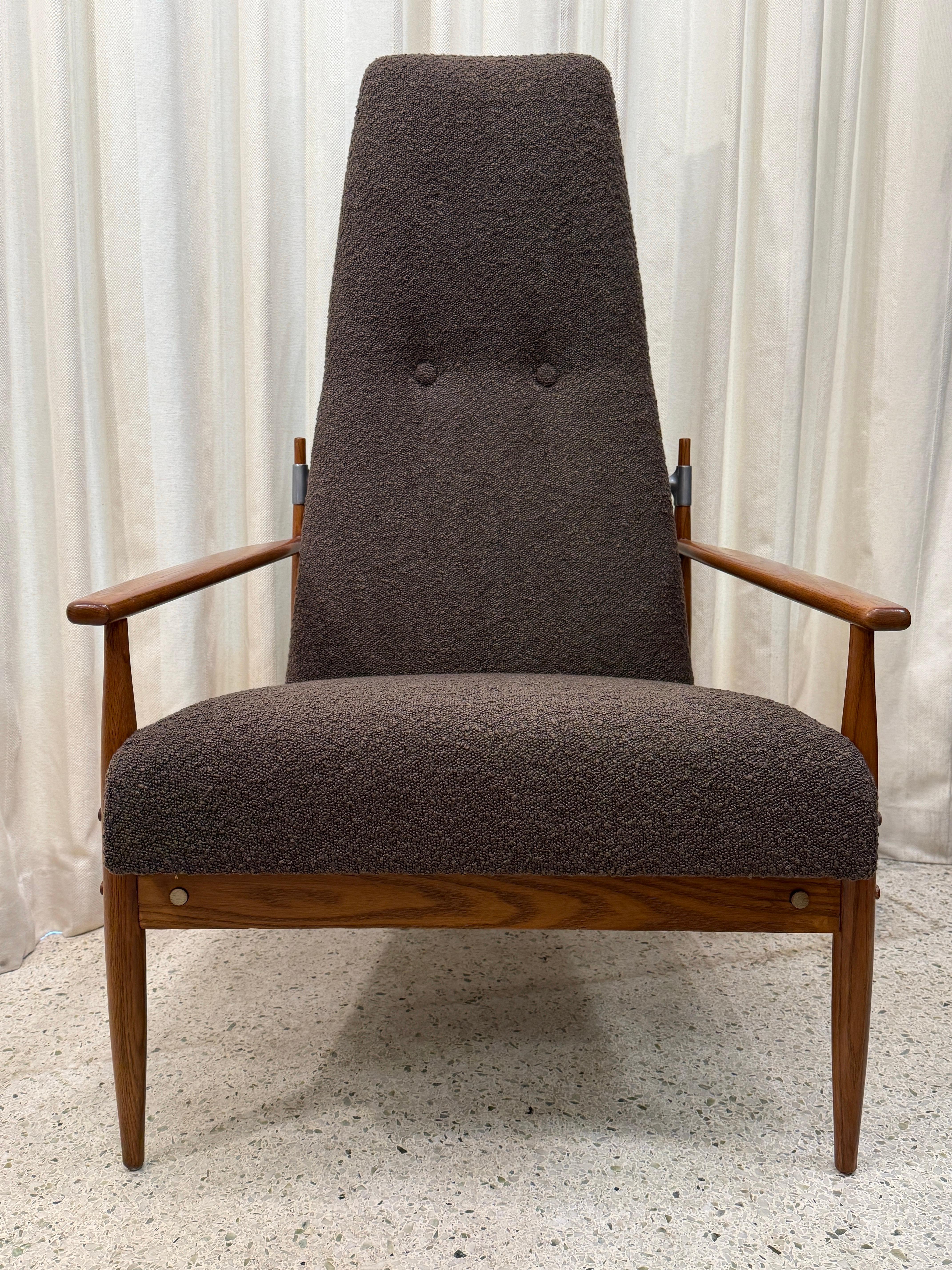 Danish Original Peter Hvidt Lounge Chair + Ottoman, Denmark 1960's