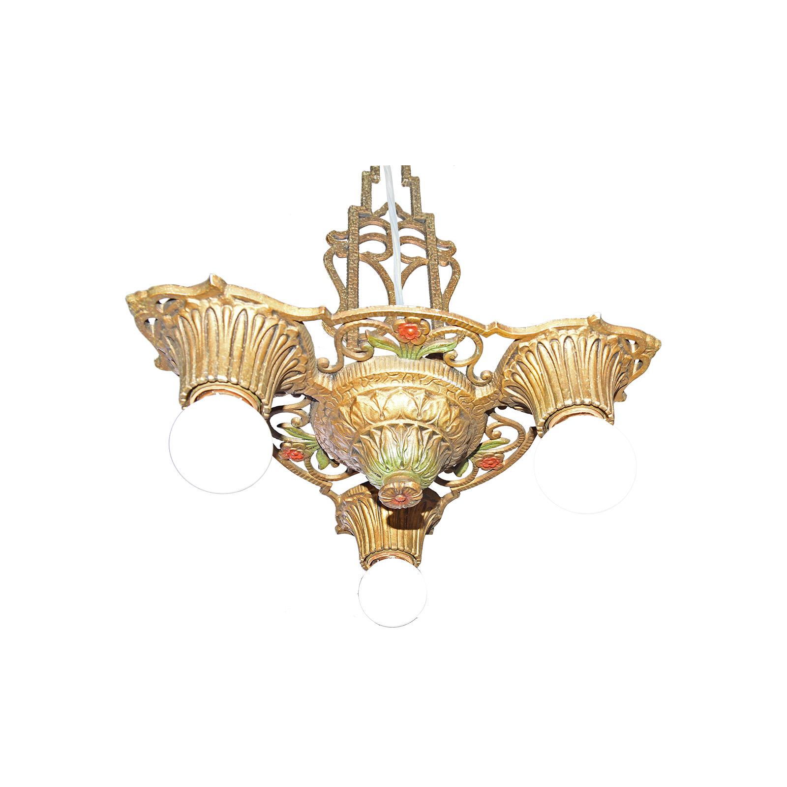 Art Déco Lampadario originale in stile Art Deco 1925/30 di New York in vendita