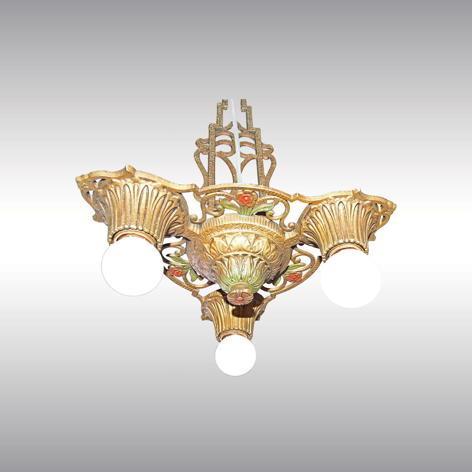 Dipinto Lampadario originale in stile Art Deco 1925/30 di New York in vendita