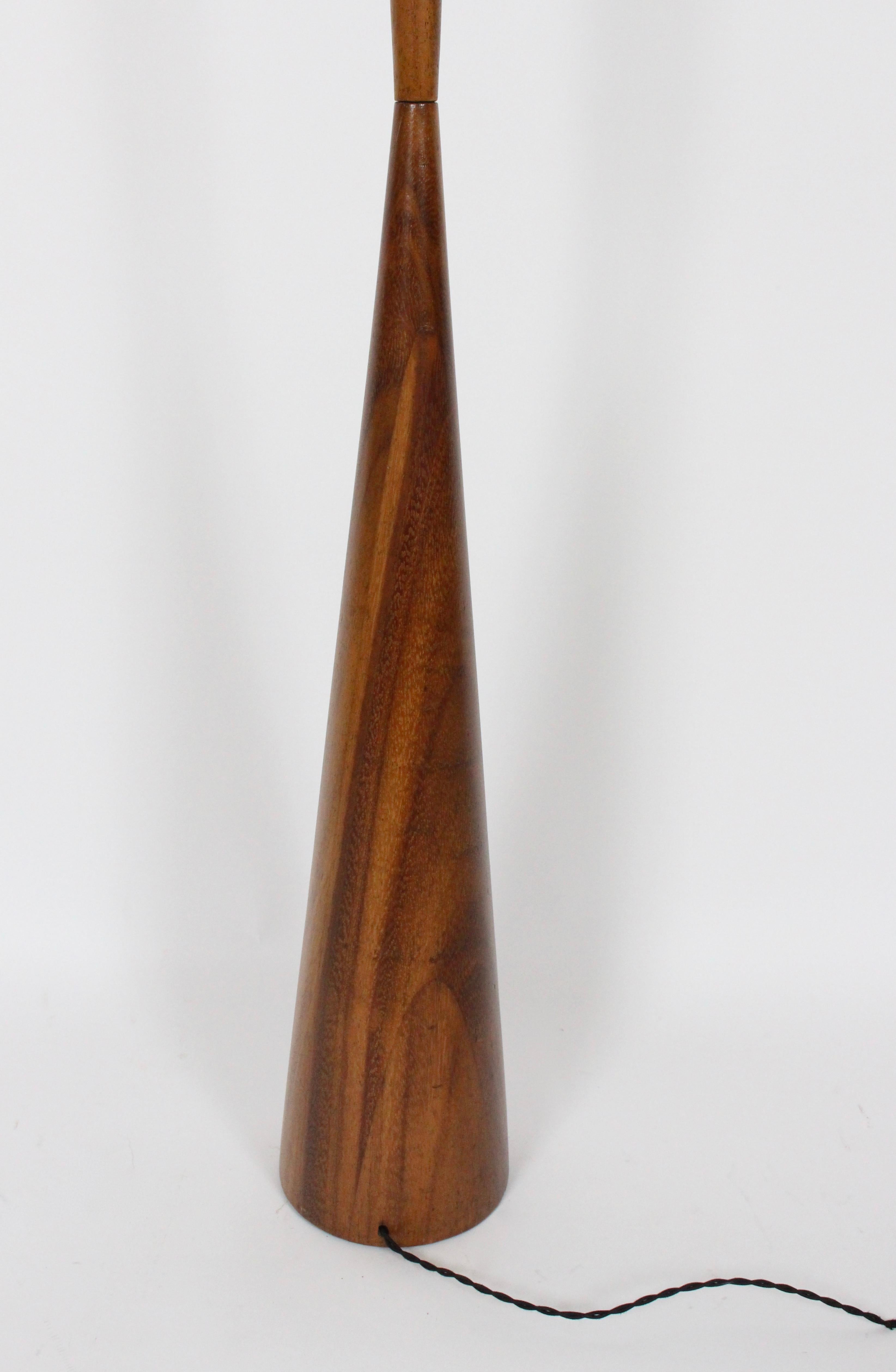 Original Phillip Lloyd Powell Style Walnut Floor Lamp, 1960s 5