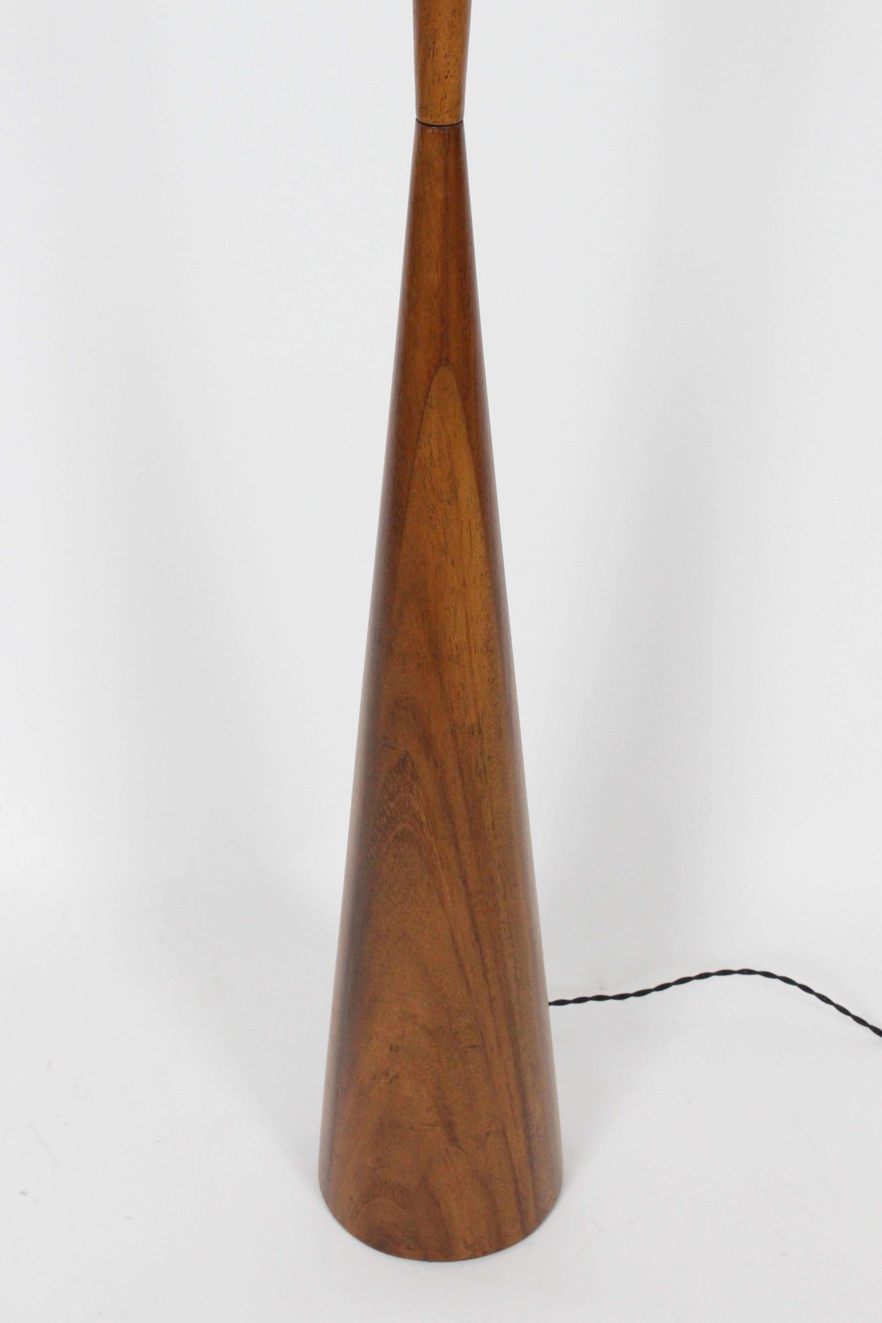 Original Phillip Lloyd Powell Style Walnut Floor Lamp, 1960s 6