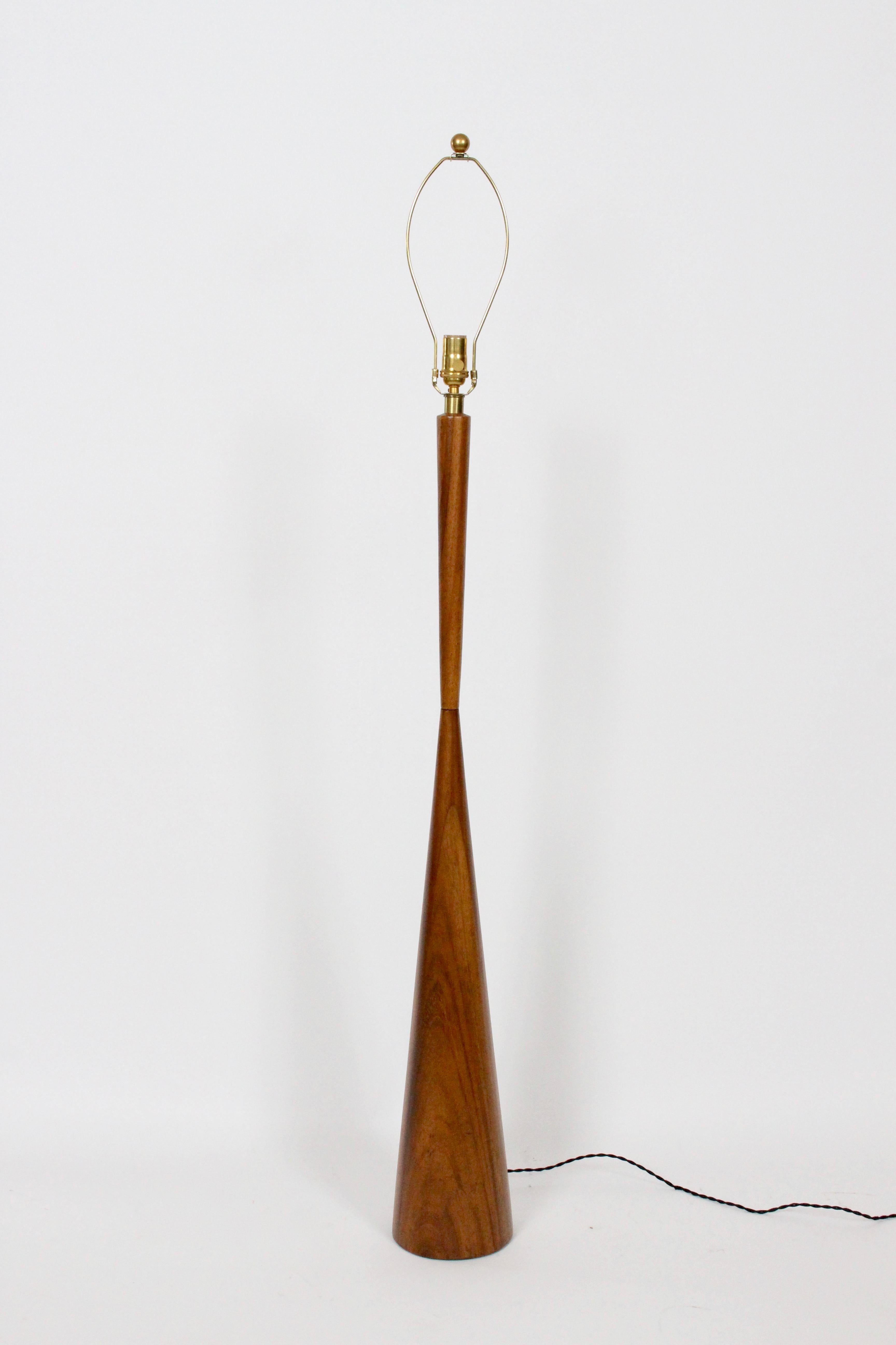 Mid-Century Modern Original Phillip Lloyd Powell Style Walnut Floor Lamp, 1960s