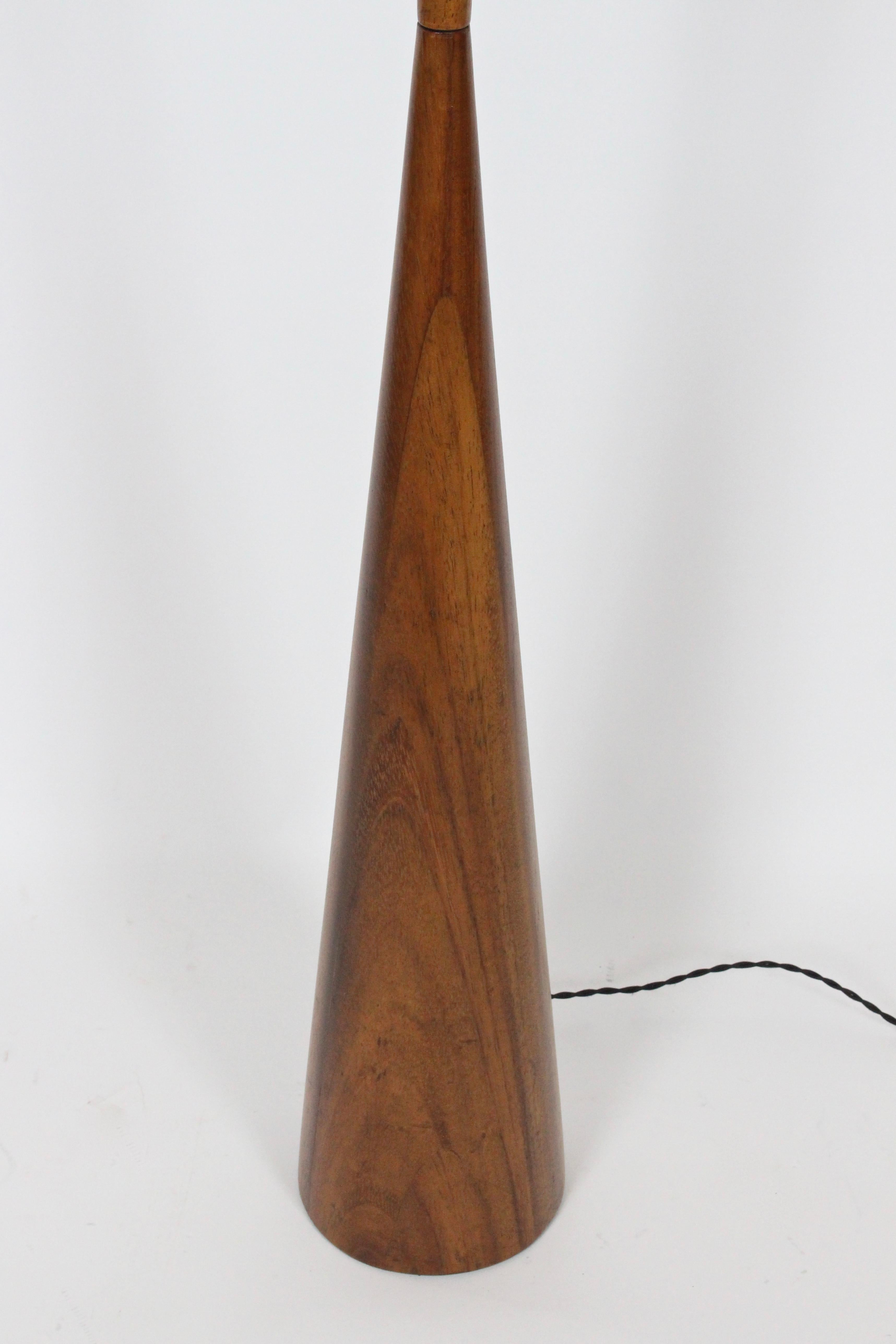 Original Phillip Lloyd Powell Style Walnut Floor Lamp, 1960s 3