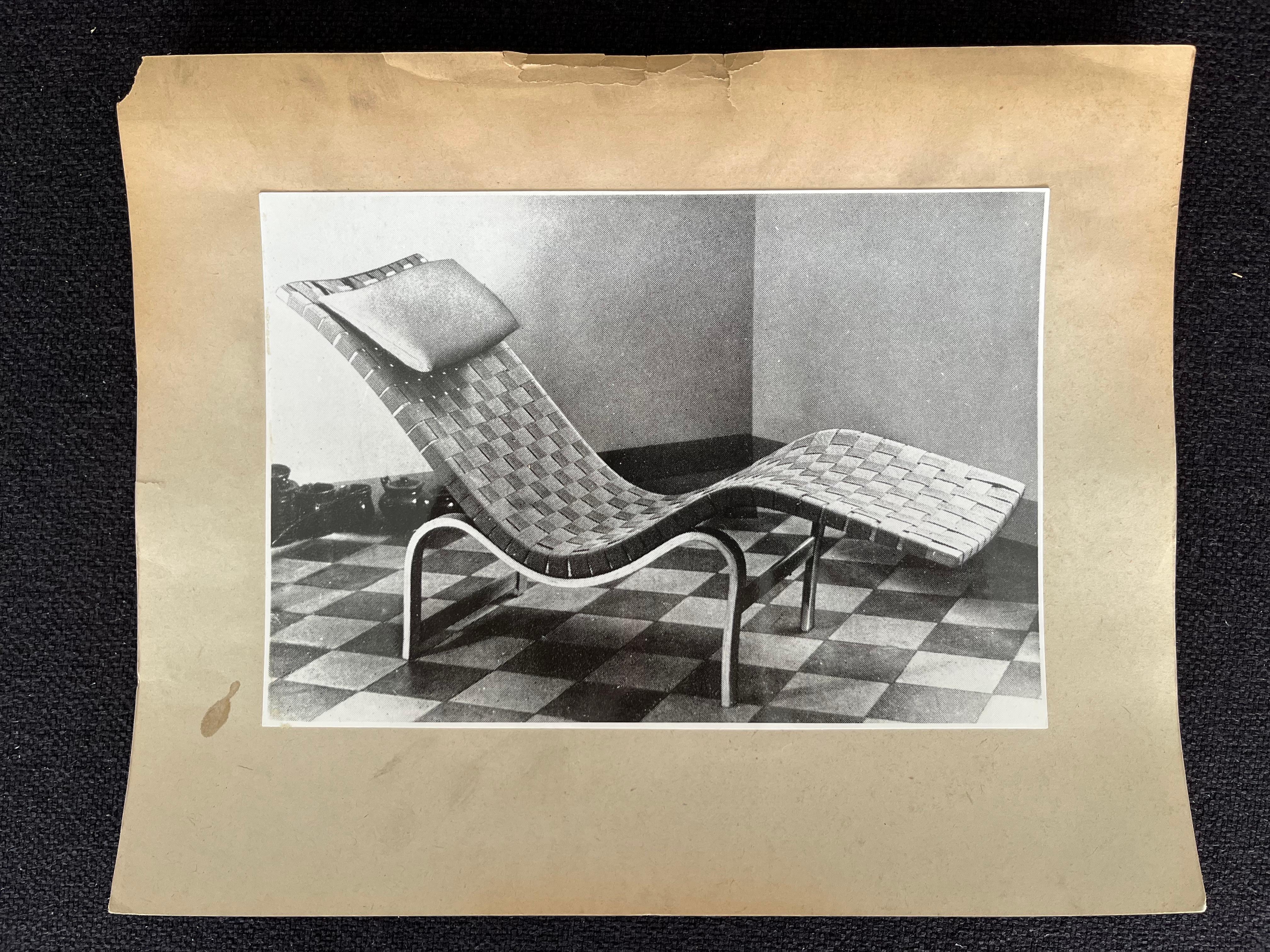 Czech Original Photo of Alvar Aalto Lounge chair / Finland - 1950 For Sale