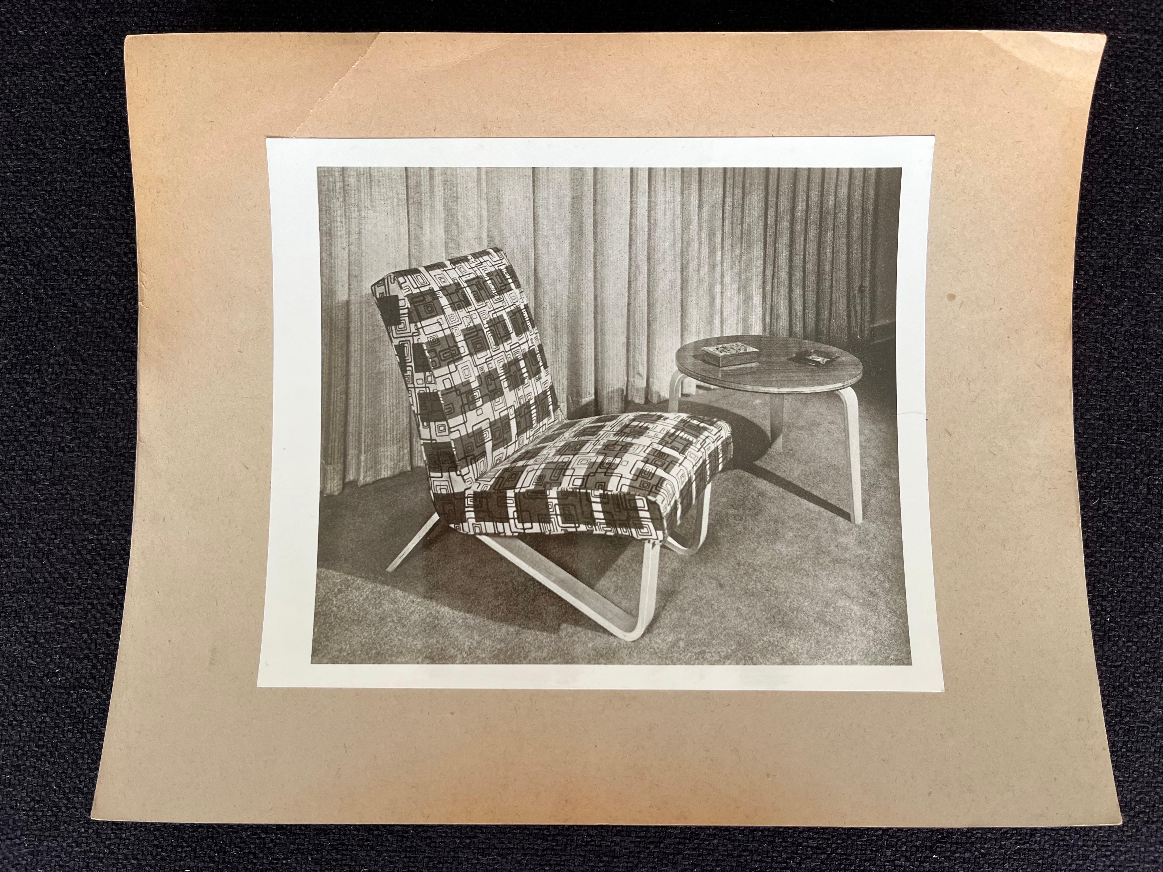 Mid-Century Modern Original Photo of Artek Pascoe armchair / Sweden- 1950 For Sale