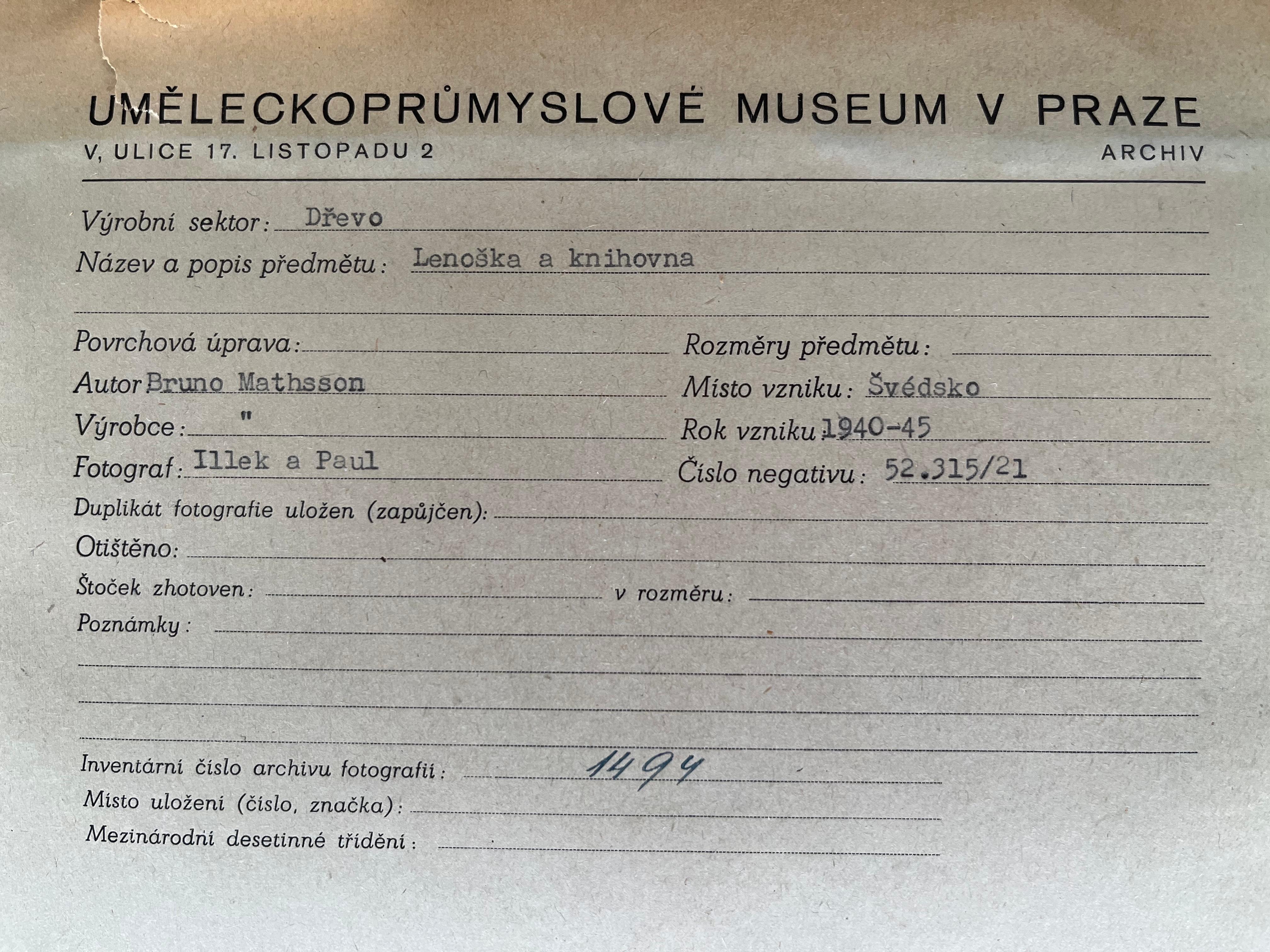 Ceco Foto originale di mobili di Bruno Mathsson / Svezia - 1945 in vendita