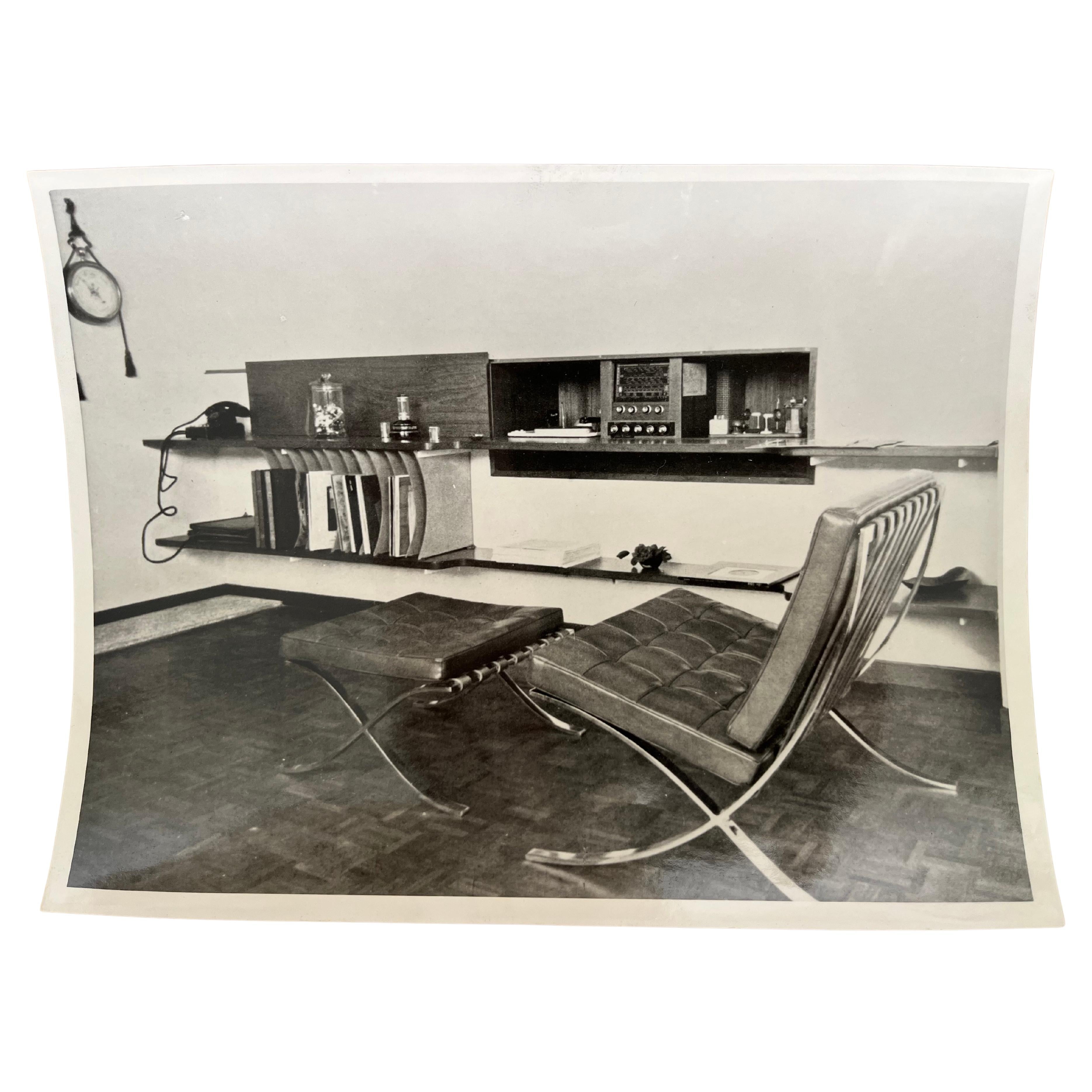 Original Photo of Furniture by Mies Van Der Rohe / Knoll, 1956