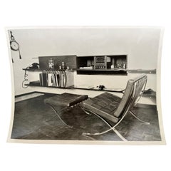 Vintage Original Photo of Furniture by Mies Van Der Rohe / Knoll, 1956