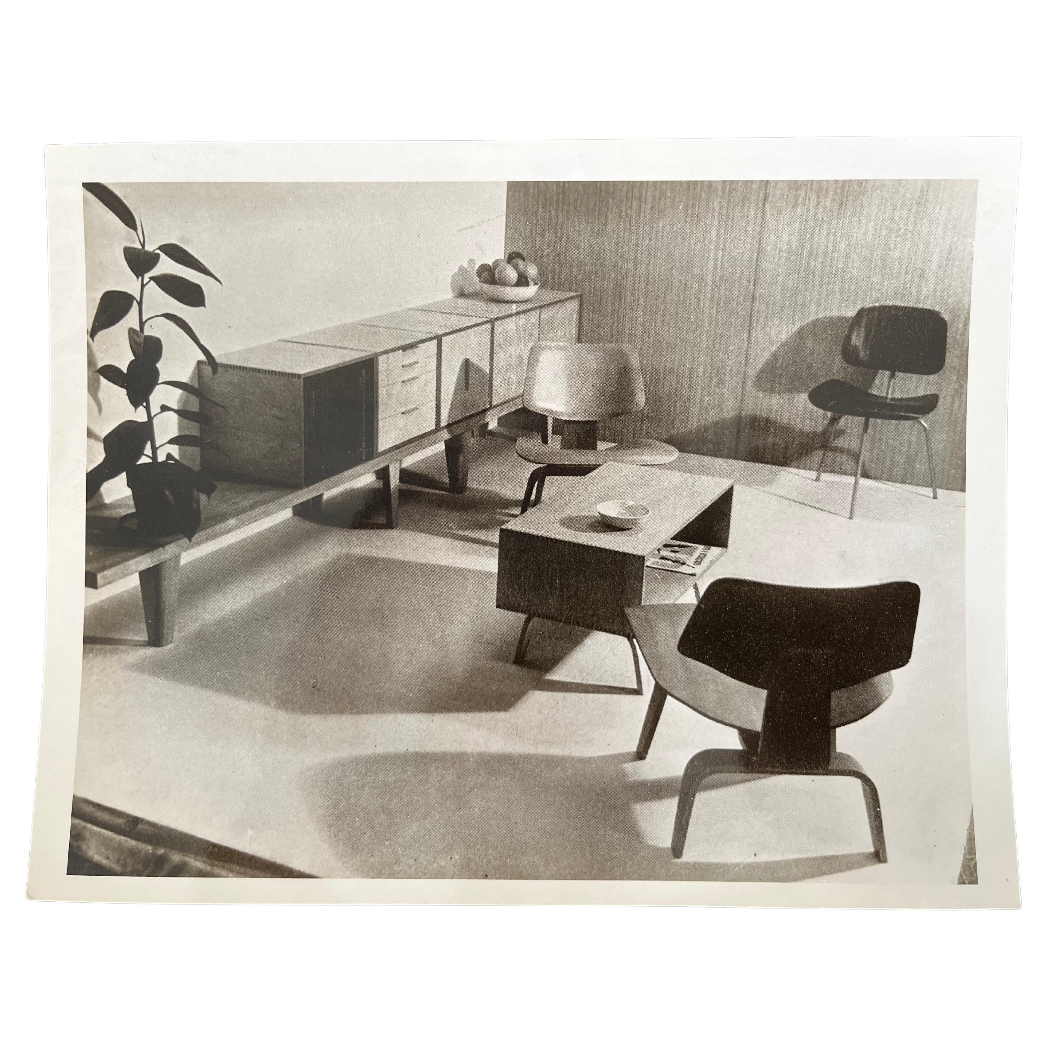 Original Photo of furniture/interior by Charles Eames, USA - 1950